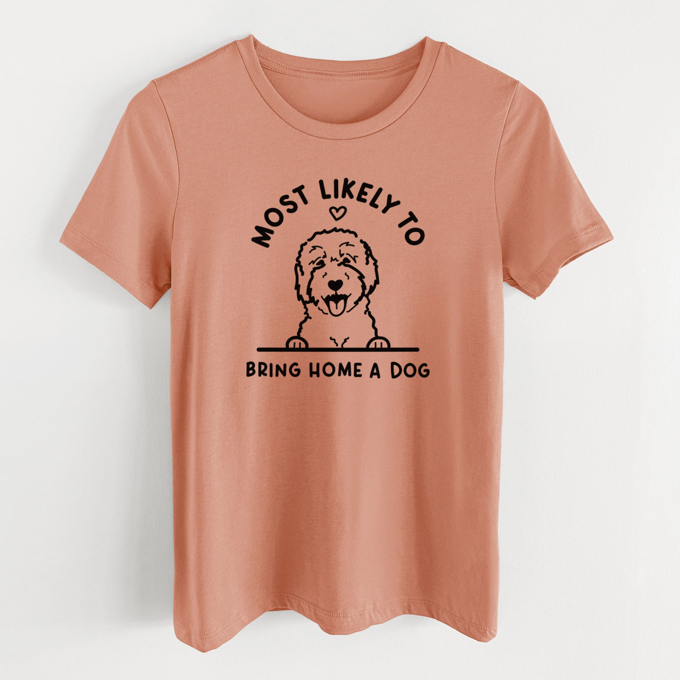 Most Likely to Bring Home a Dog - Goldendoodle/Labradoodle - Women's Lightweight Relaxed Fit 100% Cotton Crewneck - Image 13
