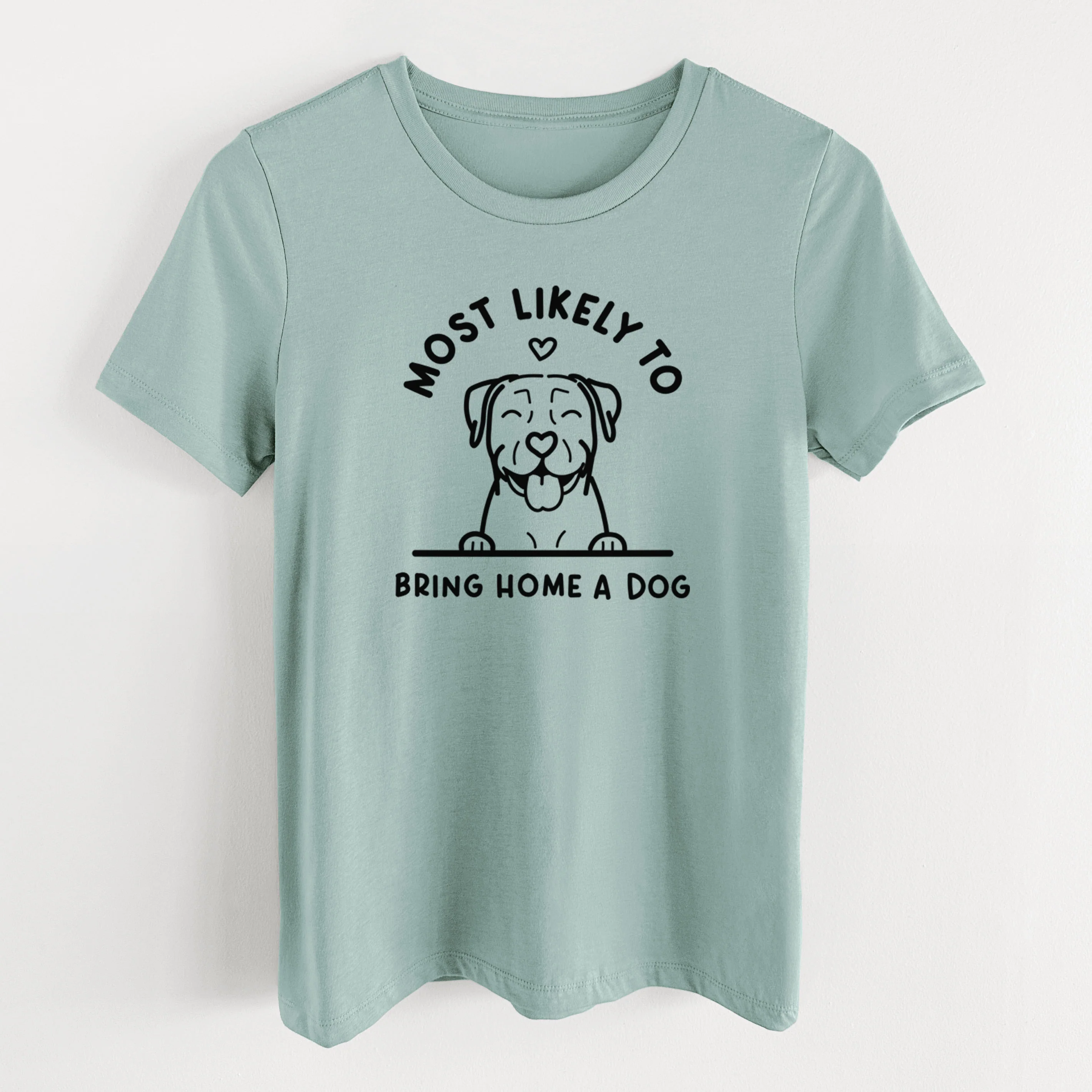 Most Likely to Bring Home a Dog - Pitbull - Women's Lightweight Relaxed Fit 100% Cotton Crewneck - Image 10