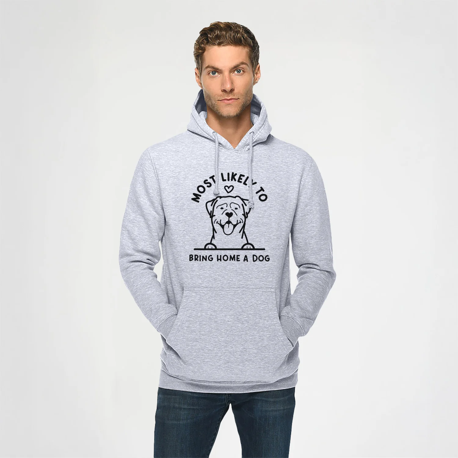 Most Likely to Bring Home a Dog - Rottweiler - Heavyweight Fleece Hoodie - Image 2