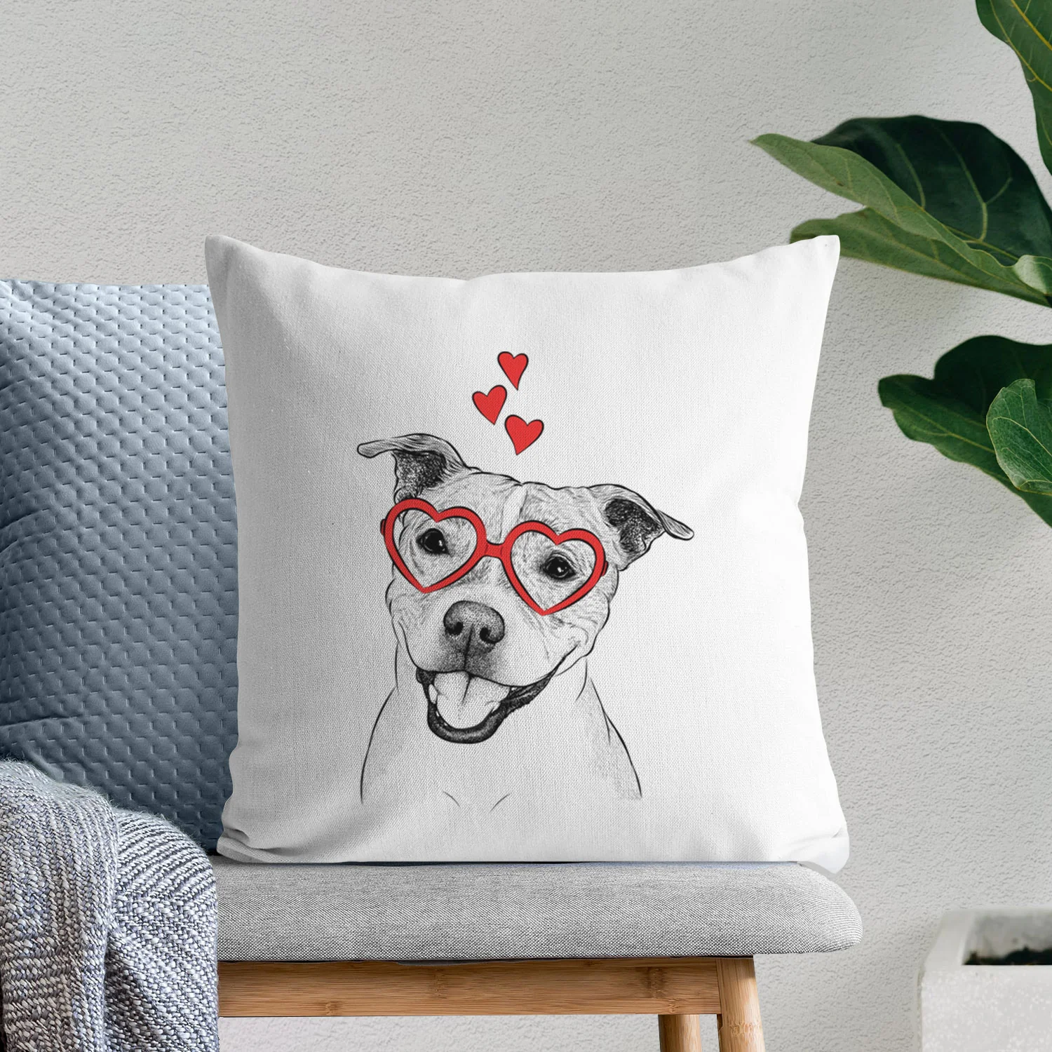 BrookLyn the Staffordshire Bull Terrier - Throw Pillow Cover - Image 7
