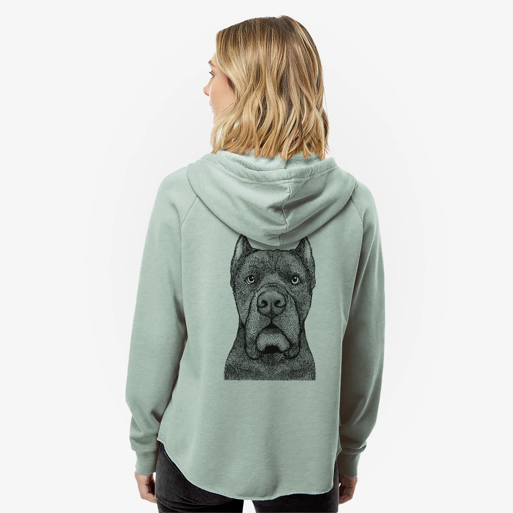 Bruno the Cane Corso - Women's Cali Wave Zip-Up Sweatshirt - Image 2