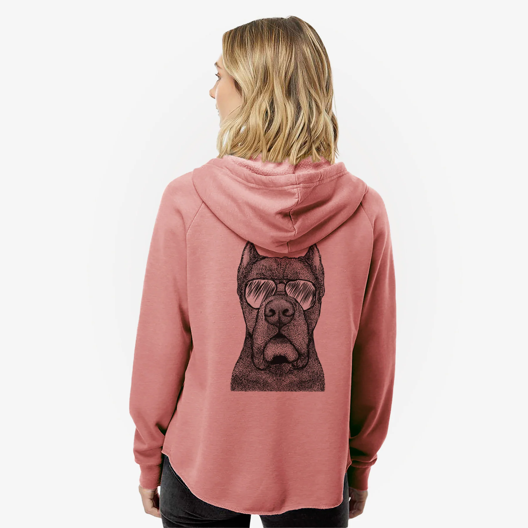 Bruno the Cane Corso - Women's Cali Wave Zip-Up Sweatshirt - Image 8
