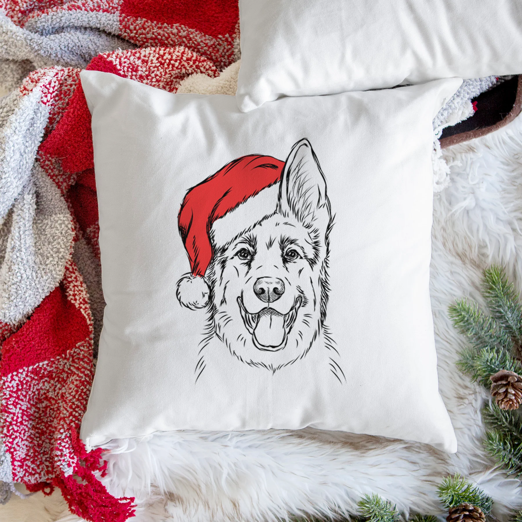 Brutus the German Shepherd - Throw Pillow Cover - Image 3