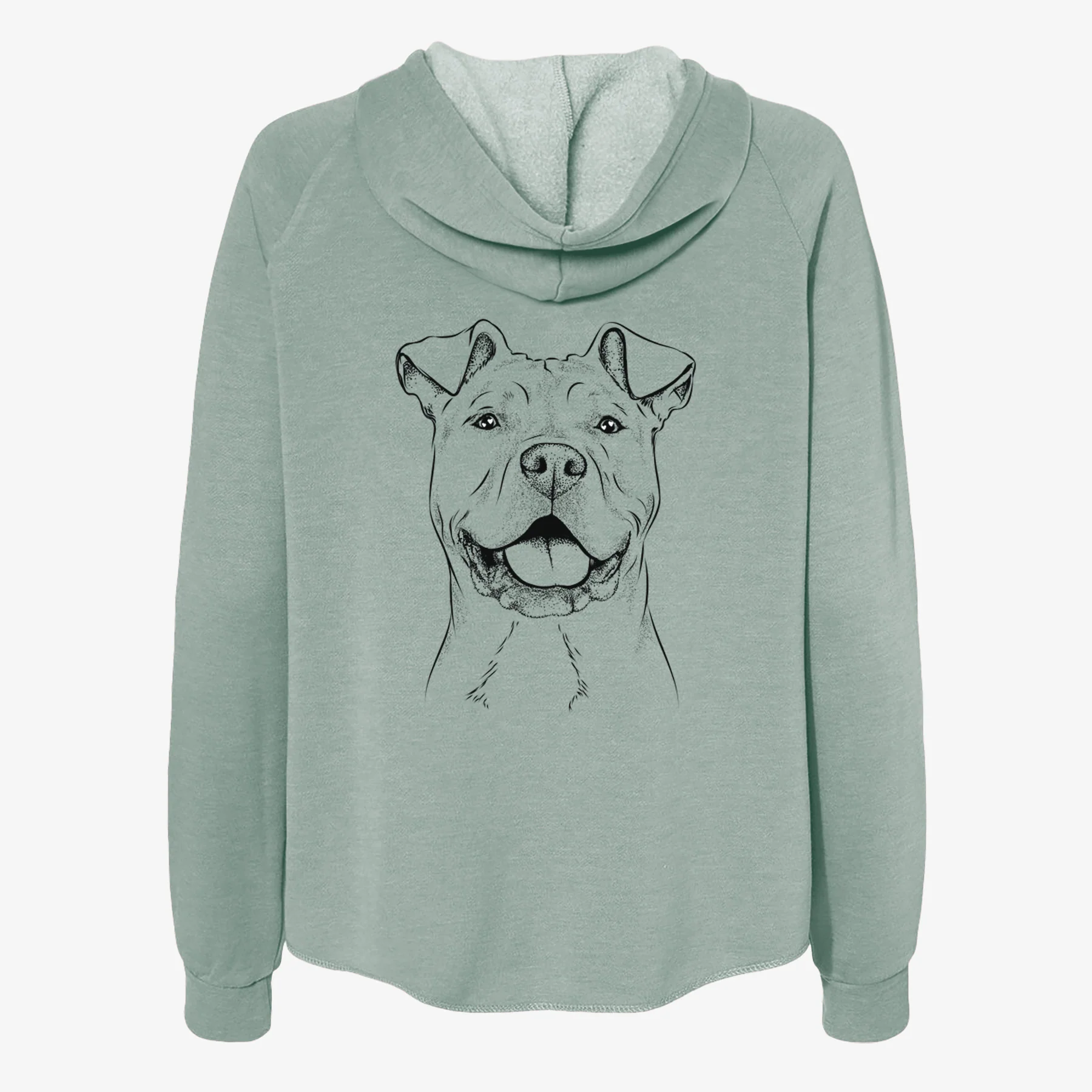 Bubba Scraps the American Staffordshire Mix - Women's Cali Wave Zip-Up Sweatshirt - Image 4