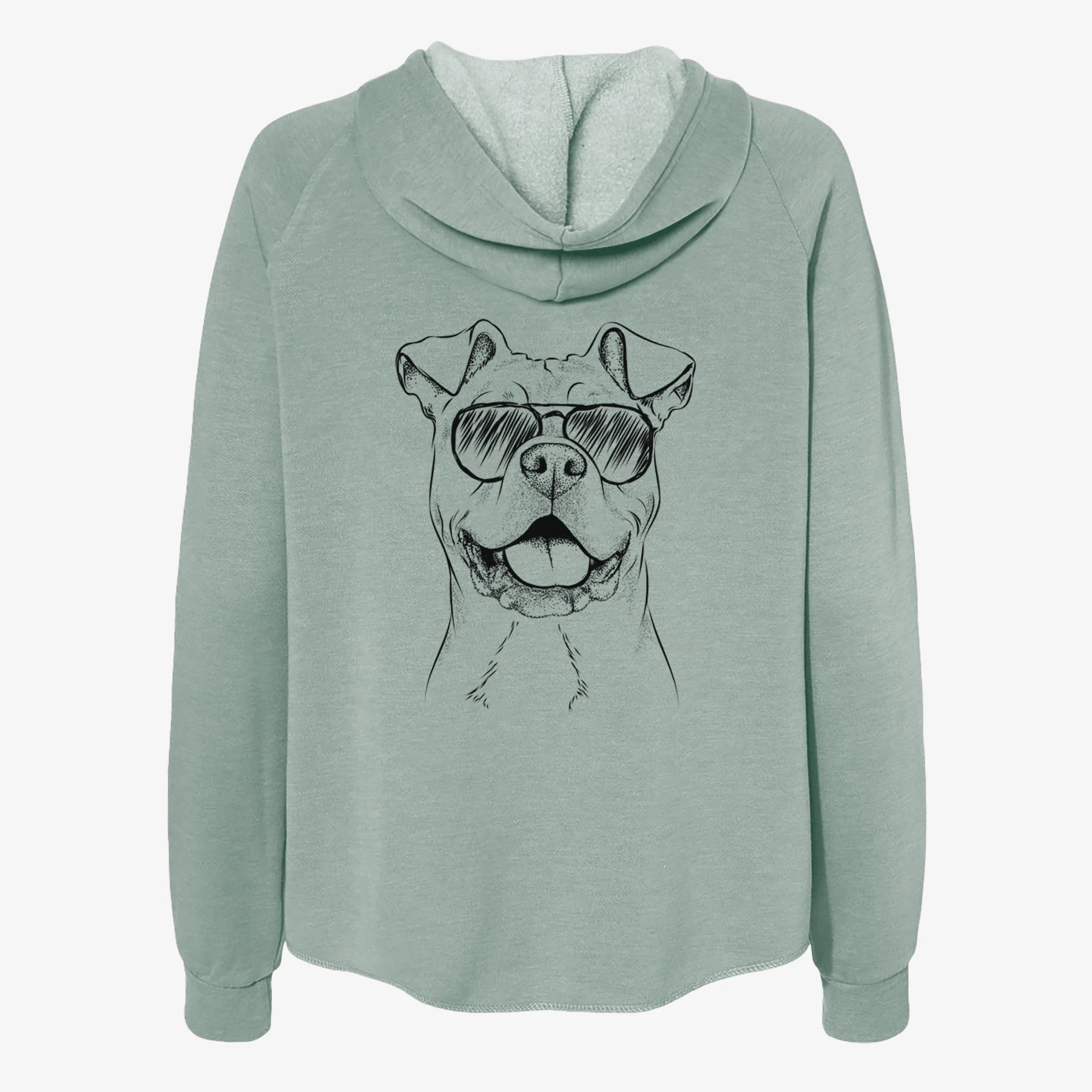 Bubba Scraps the American Staffordshire Mix - Women's Cali Wave Zip-Up Sweatshirt - Image 7