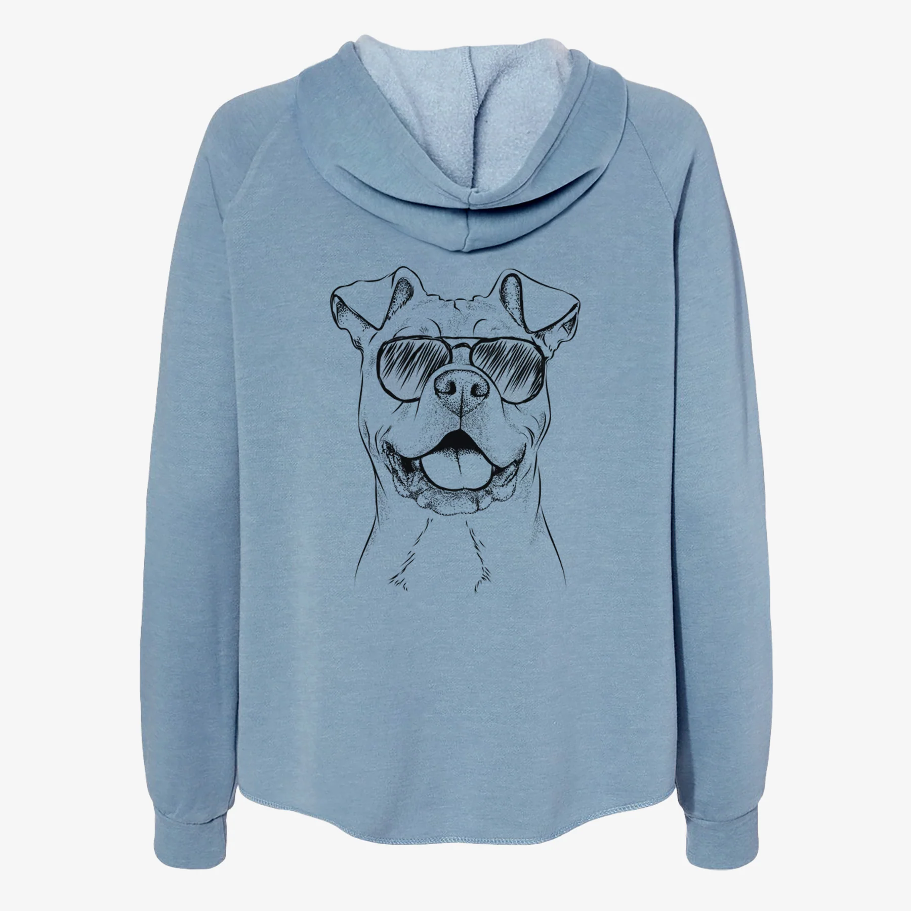 Bubba Scraps the American Staffordshire Mix - Women's Cali Wave Zip-Up Sweatshirt - Image 9