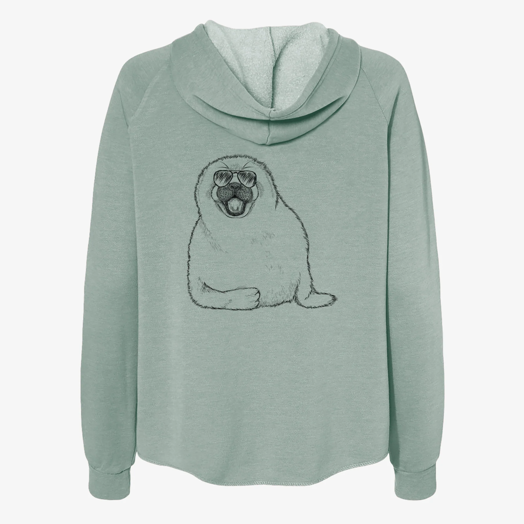 Bub the Harp Seal - Women's Cali Wave Zip-Up Sweatshirt - Image 7