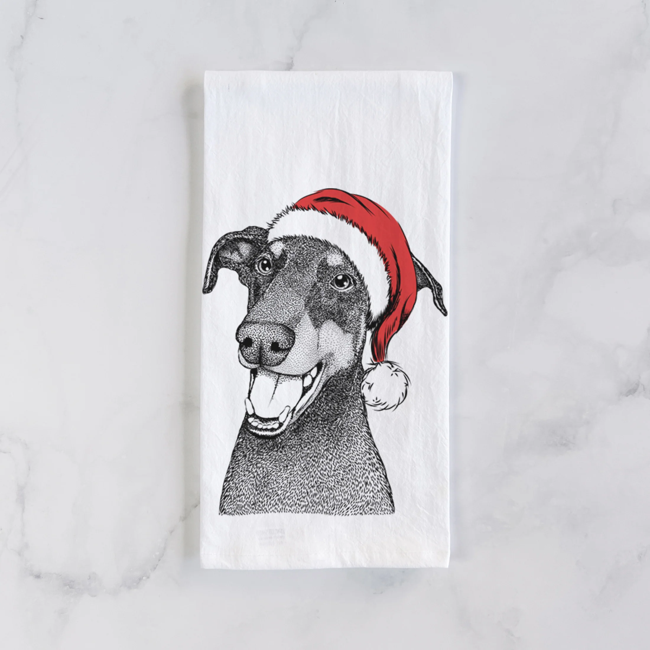 Bunnie the Doberman Pinscher Tea Towel - Image 2