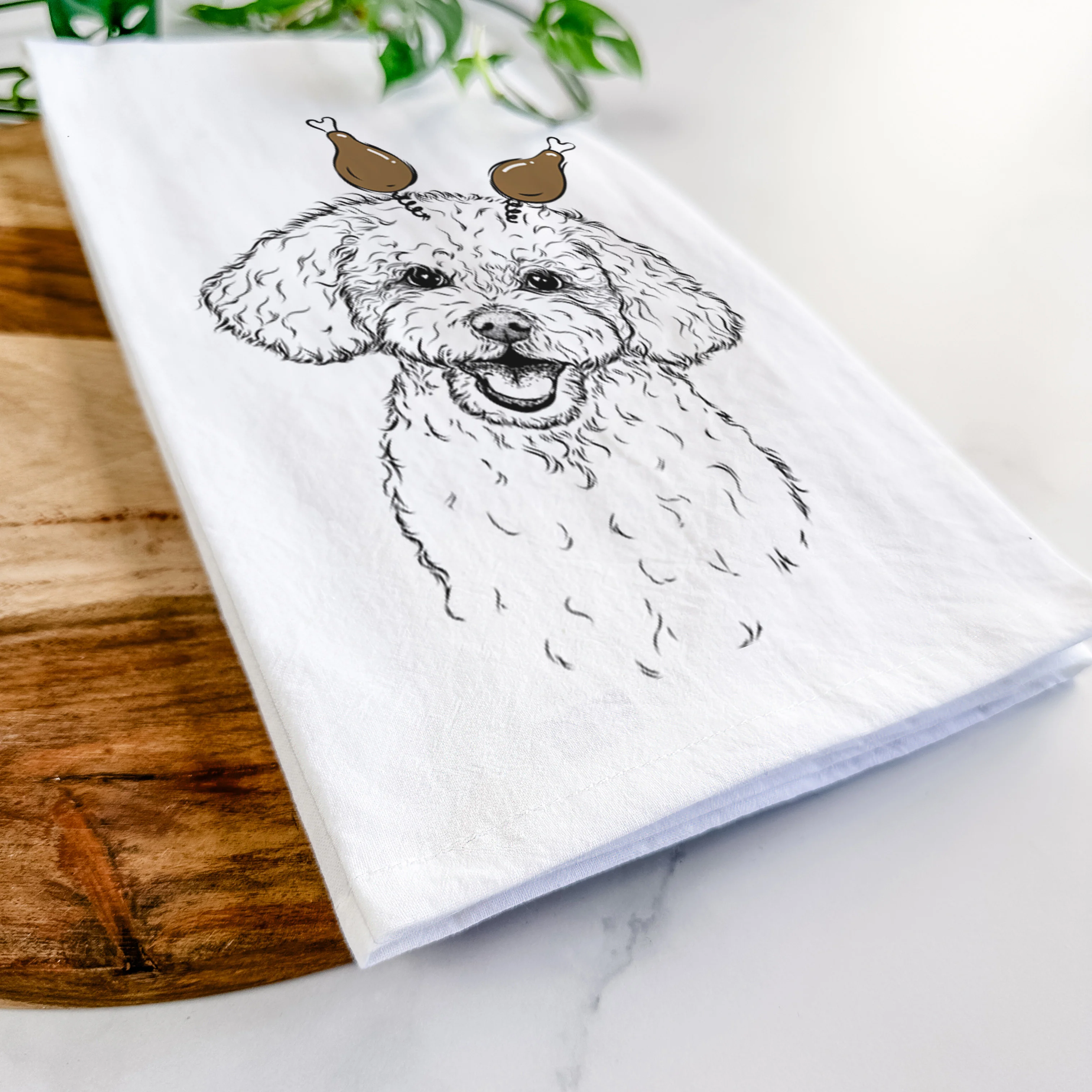 Caesar the Bichon Frise Tea Towel - Image 11