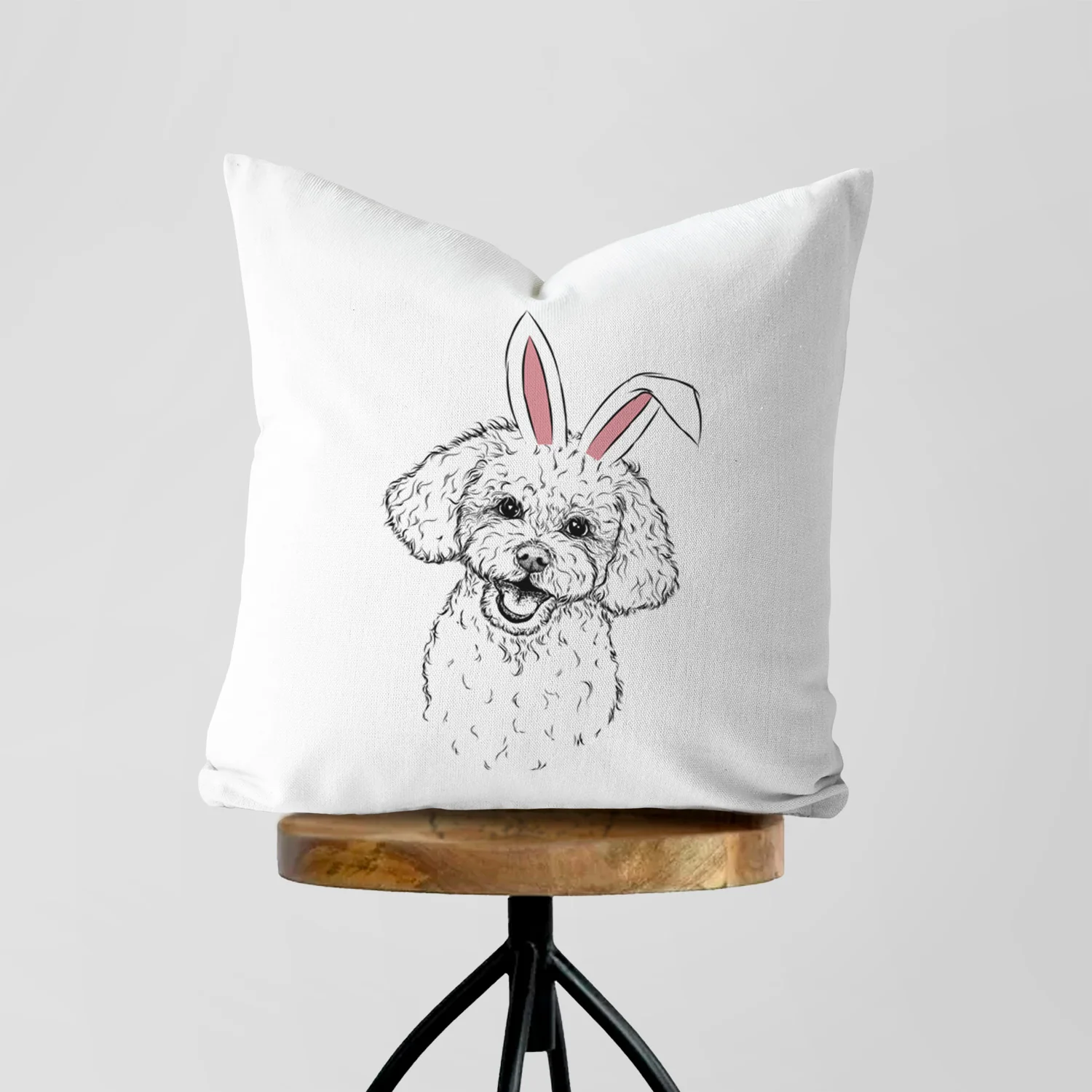 Caesar the Bichon Frise - Throw Pillow Cover - Image 4