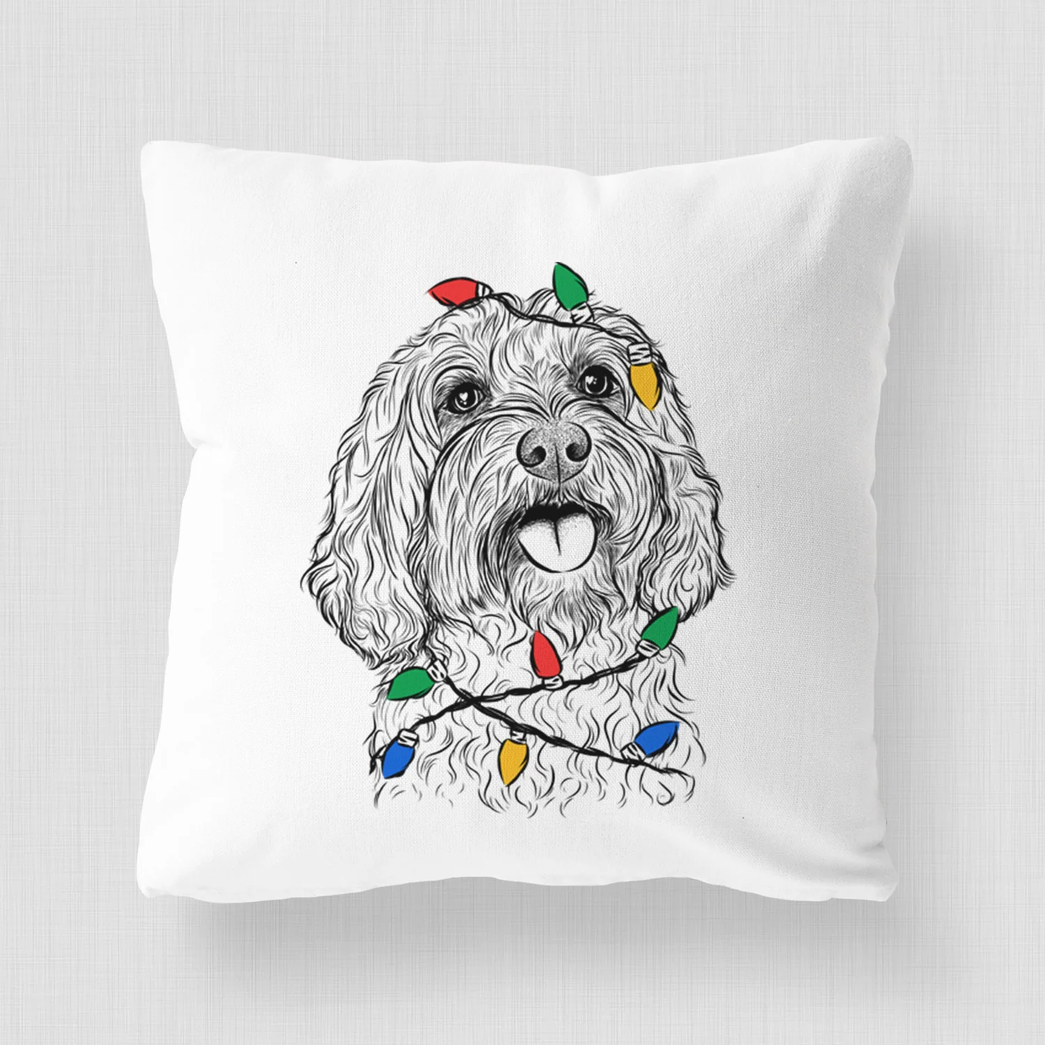 Cali the Cavapoo - Throw Pillow Cover - Image 4