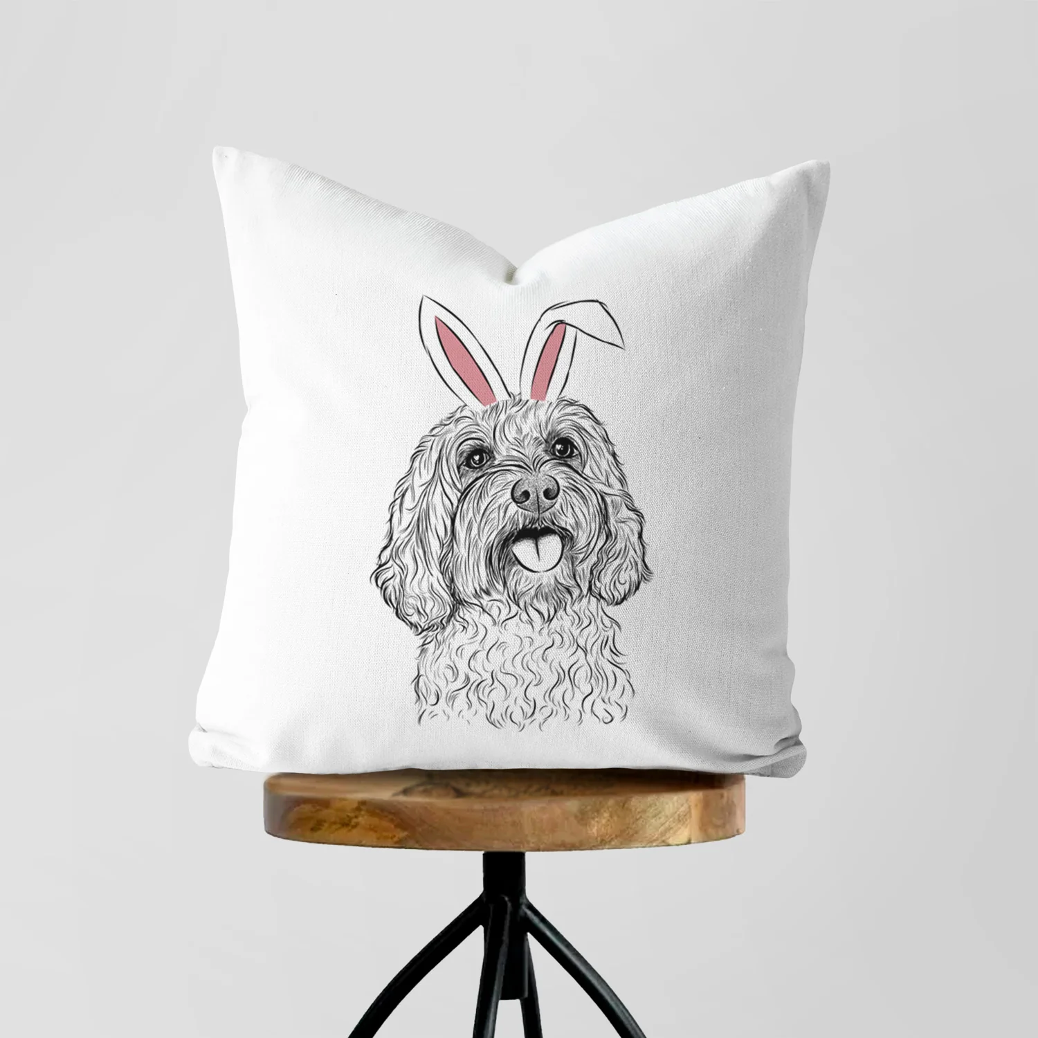 Cali the Cavapoo - Throw Pillow Cover - Image 5