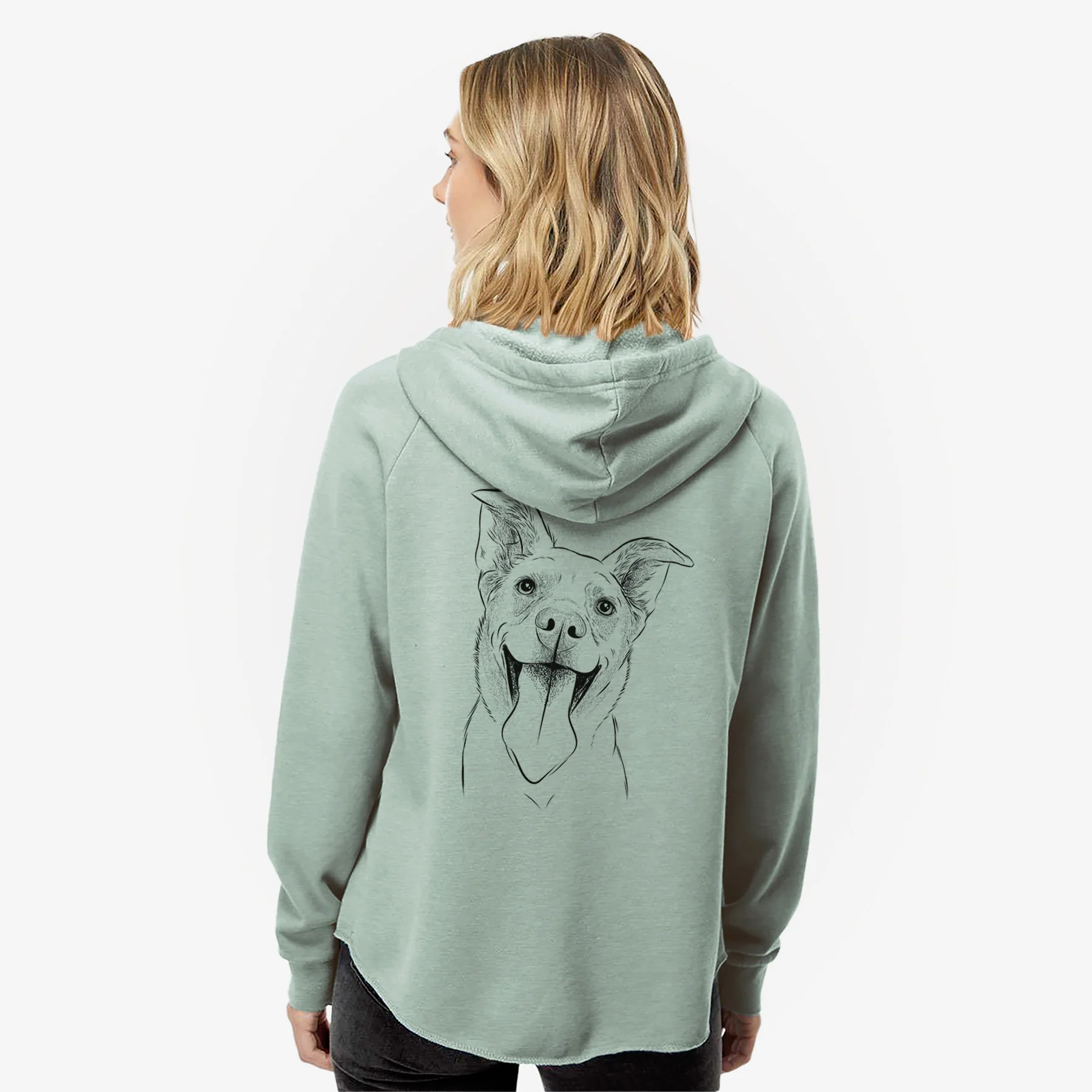 Candy the Mixed Breed - Women's Cali Wave Zip-Up Sweatshirt - Image 2