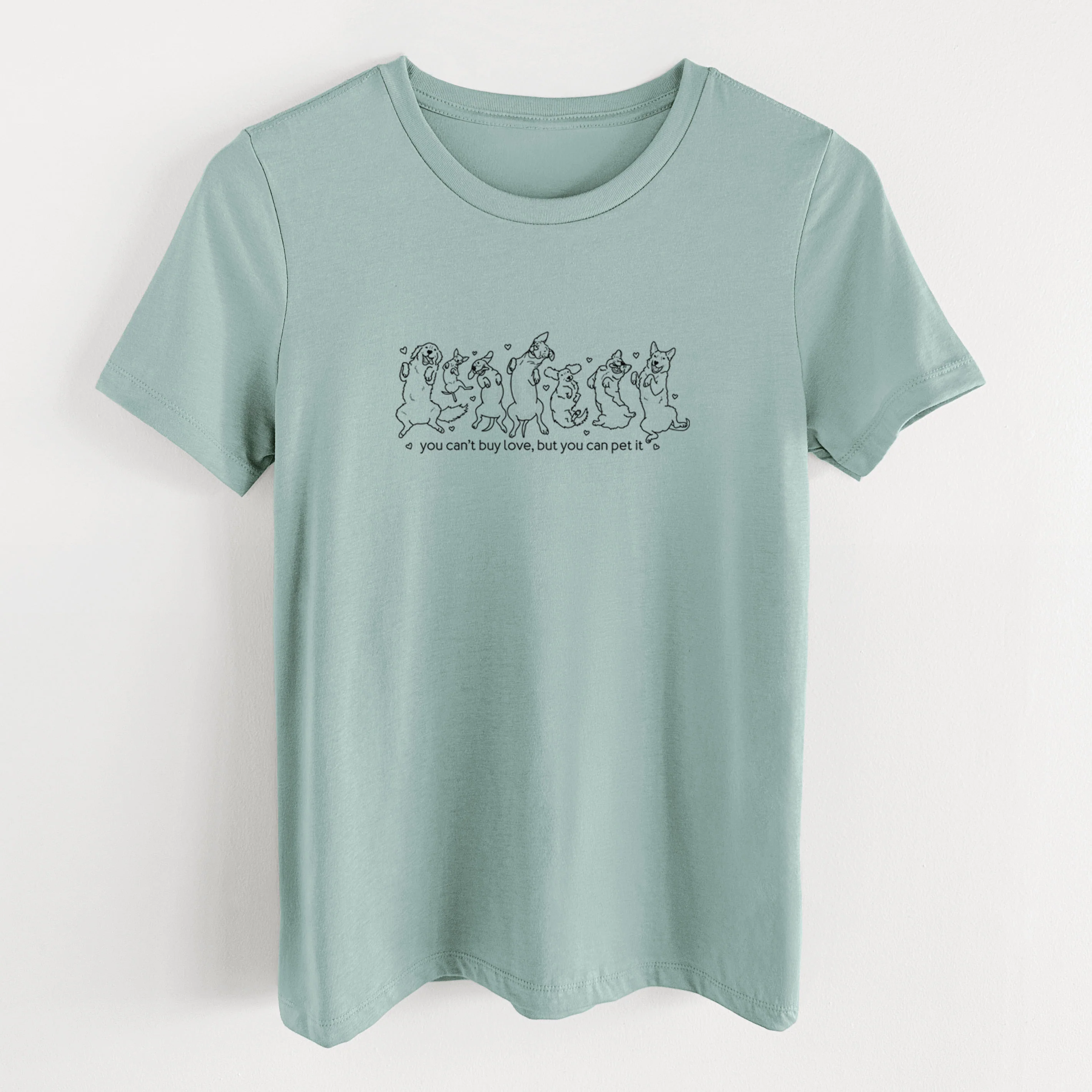 You Can't Buy Love but You Can Pet It - Women's Lightweight Relaxed Fit 100% Cotton Crewneck - Image 10