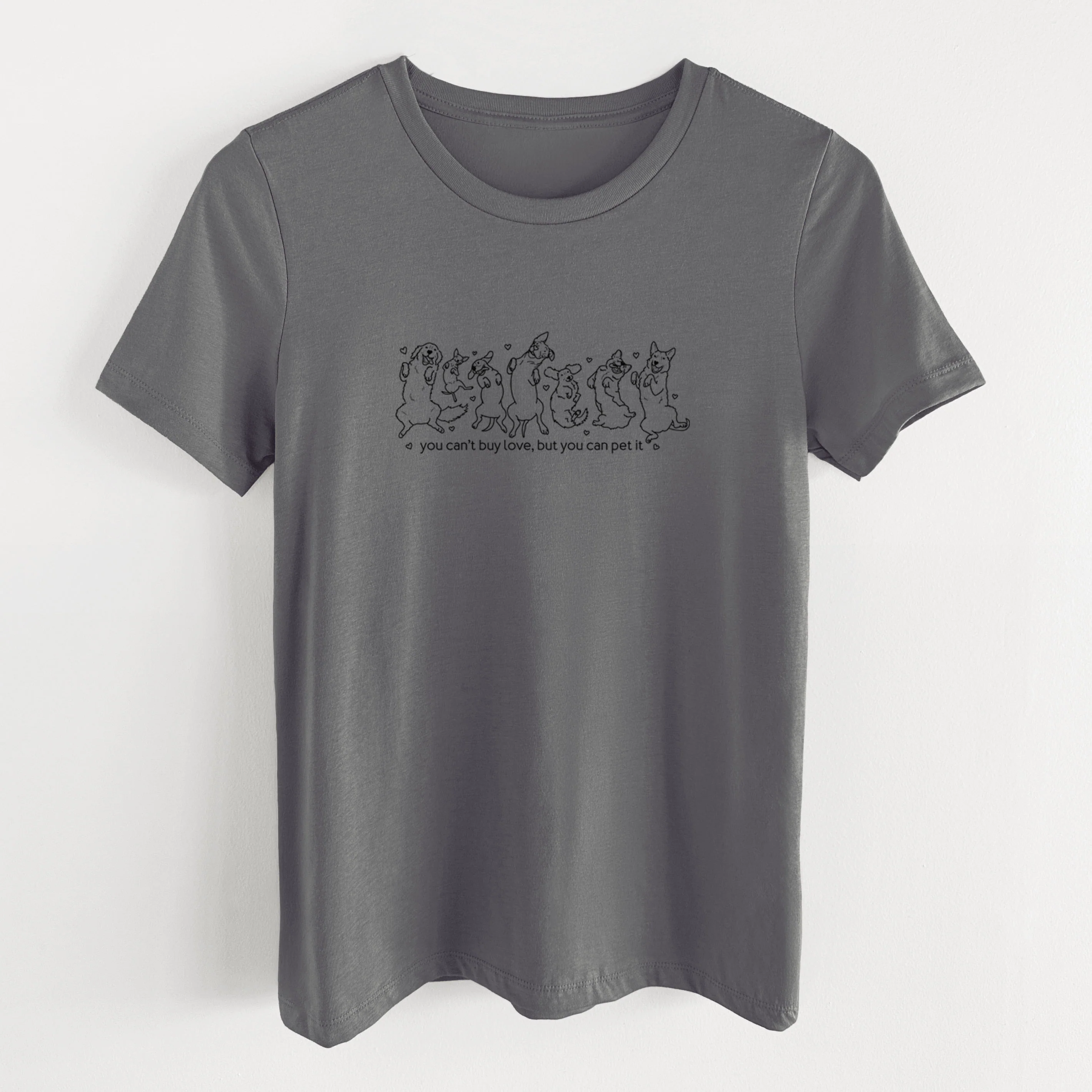 You Can't Buy Love but You Can Pet It - Women's Lightweight Relaxed Fit 100% Cotton Crewneck - Image 16
