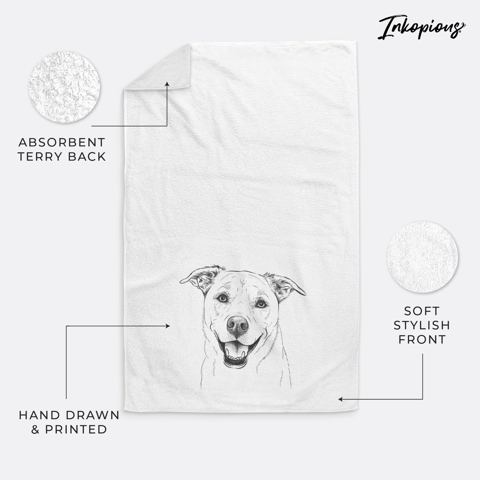 Carl the Mixed Breed Premium Hand Towel - Image 16
