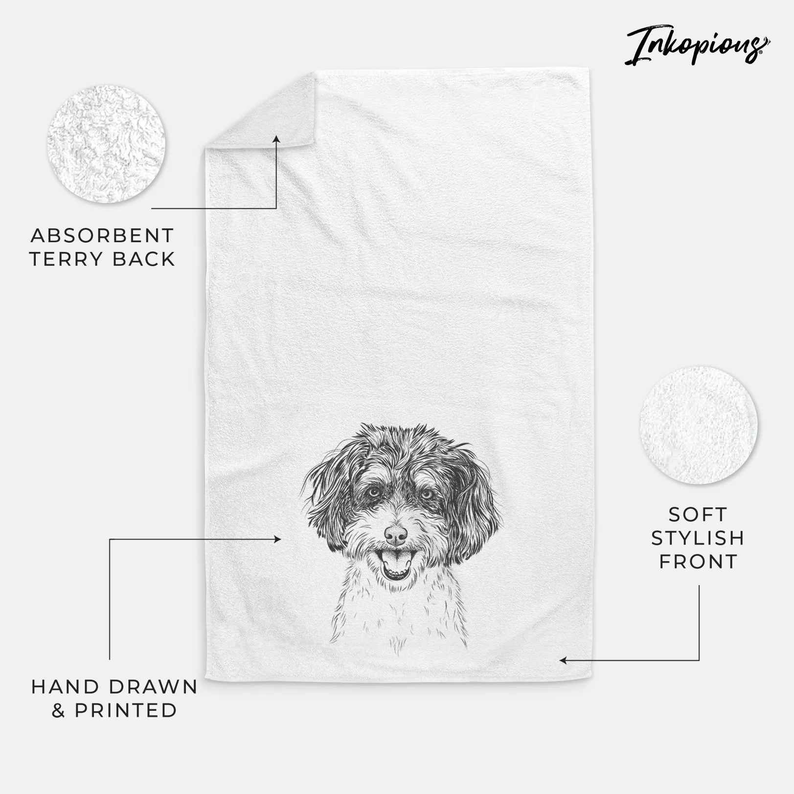 Carlos the Cavapoo Premium Hand Towel - Image 16