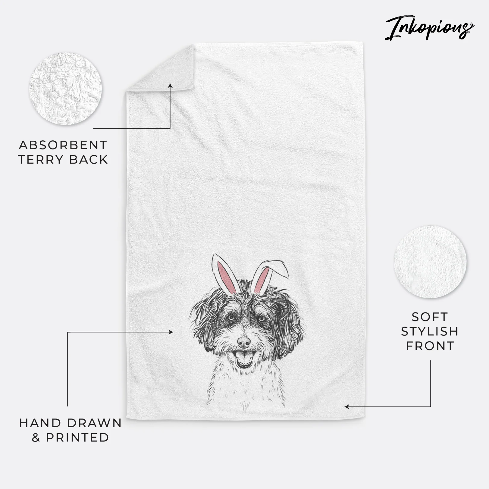 Carlos the Cavapoo Premium Hand Towel - Image 25