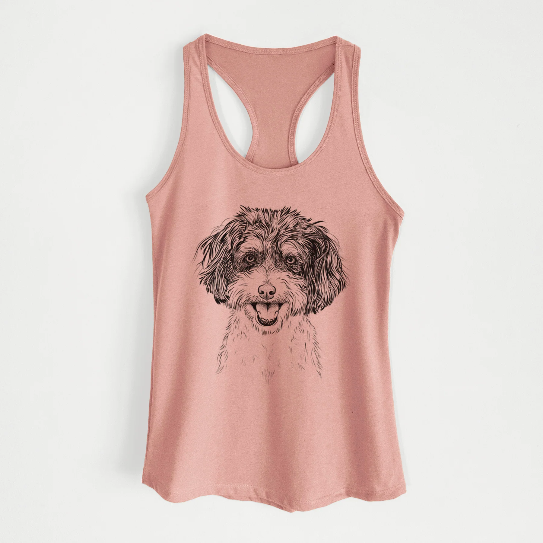 Carlos the Cavapoo - Women's Racerback Tanktop - Image 3