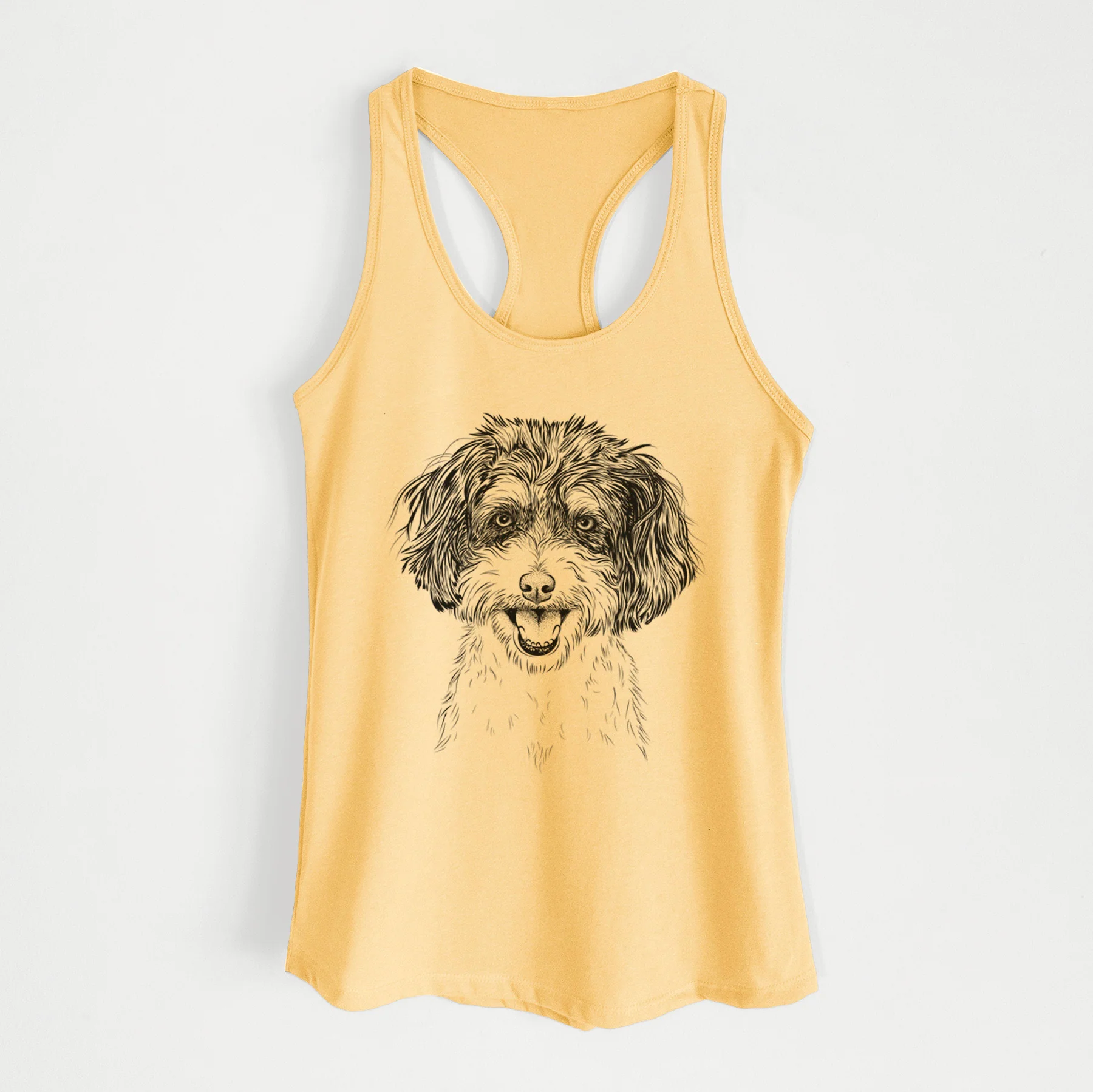 Carlos the Cavapoo - Women's Racerback Tanktop - Image 4