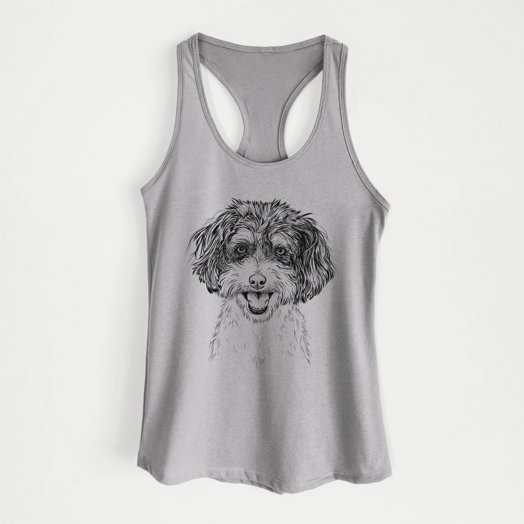 Carlos the Cavapoo - Women's Racerback Tanktop - Image 5