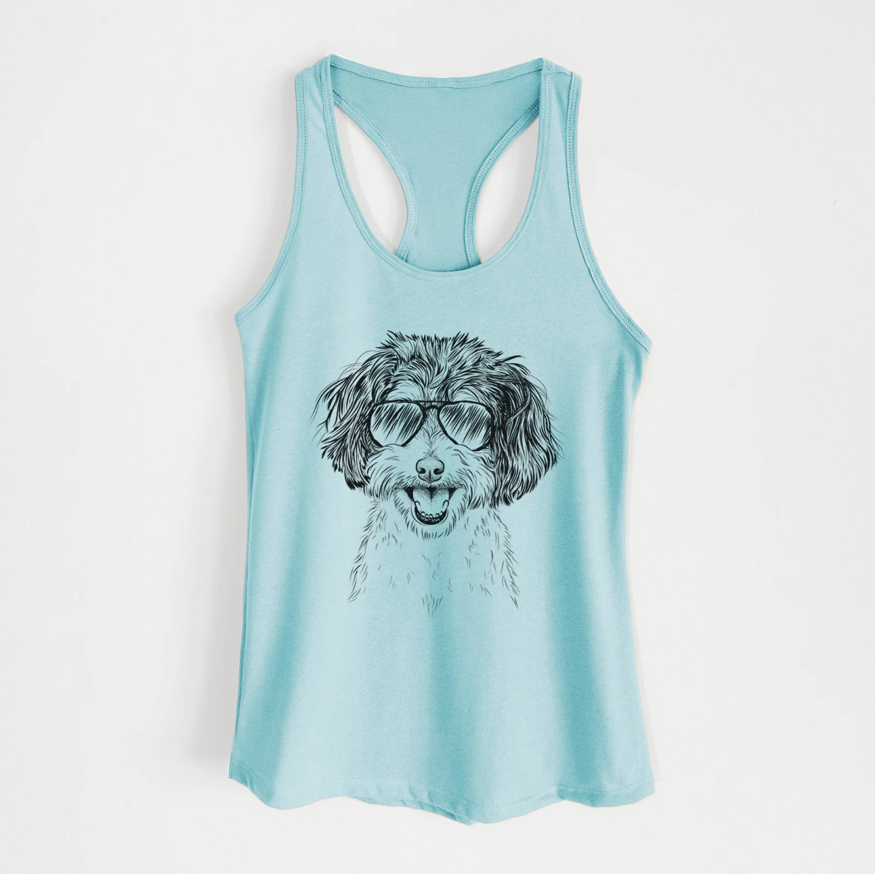Carlos the Cavapoo - Women's Racerback Tanktop - Image 7