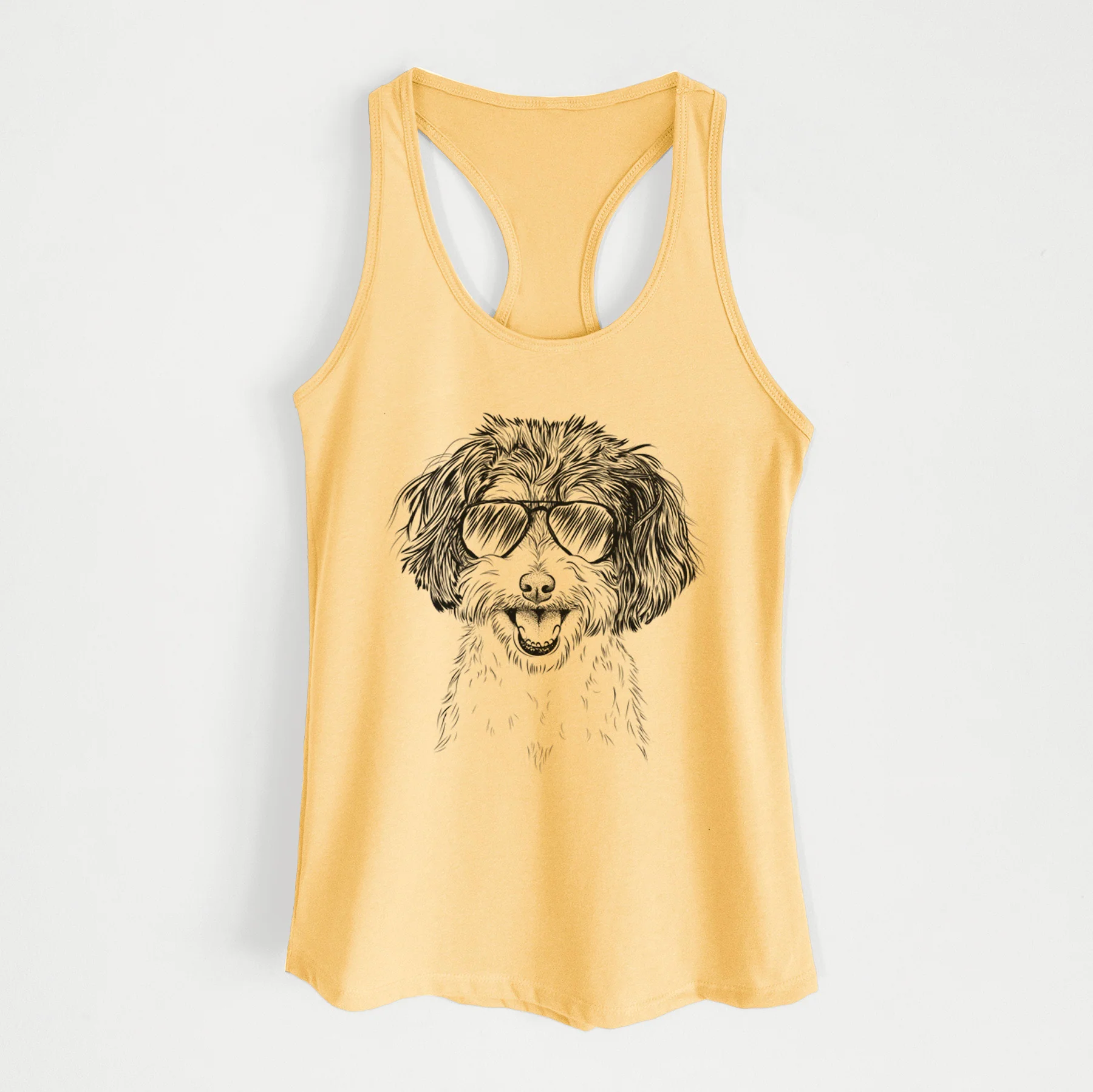 Carlos the Cavapoo - Women's Racerback Tanktop - Image 9