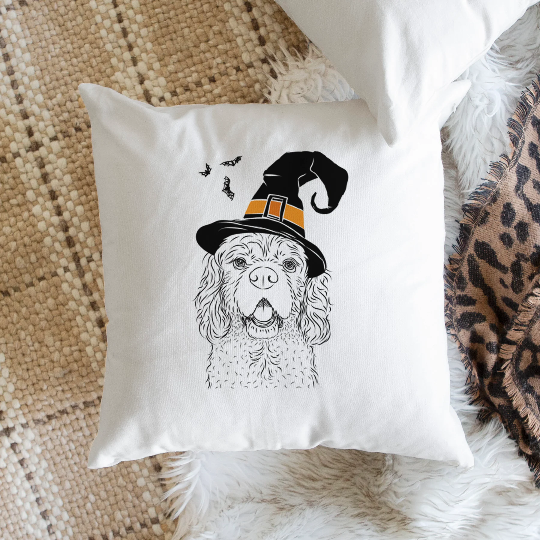 Casey the American Cocker Spaniel - Throw Pillow Cover - Image 2