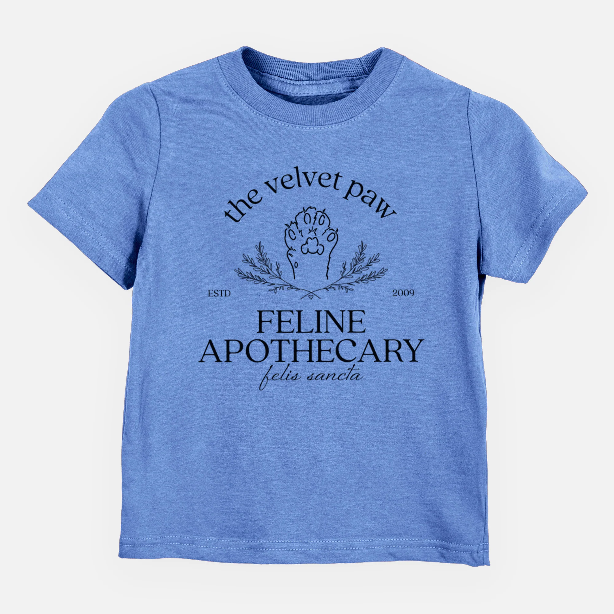 The Velvet Paw – Feline Apothecary - Kids/Youth/Toddler Shirt - Image 3