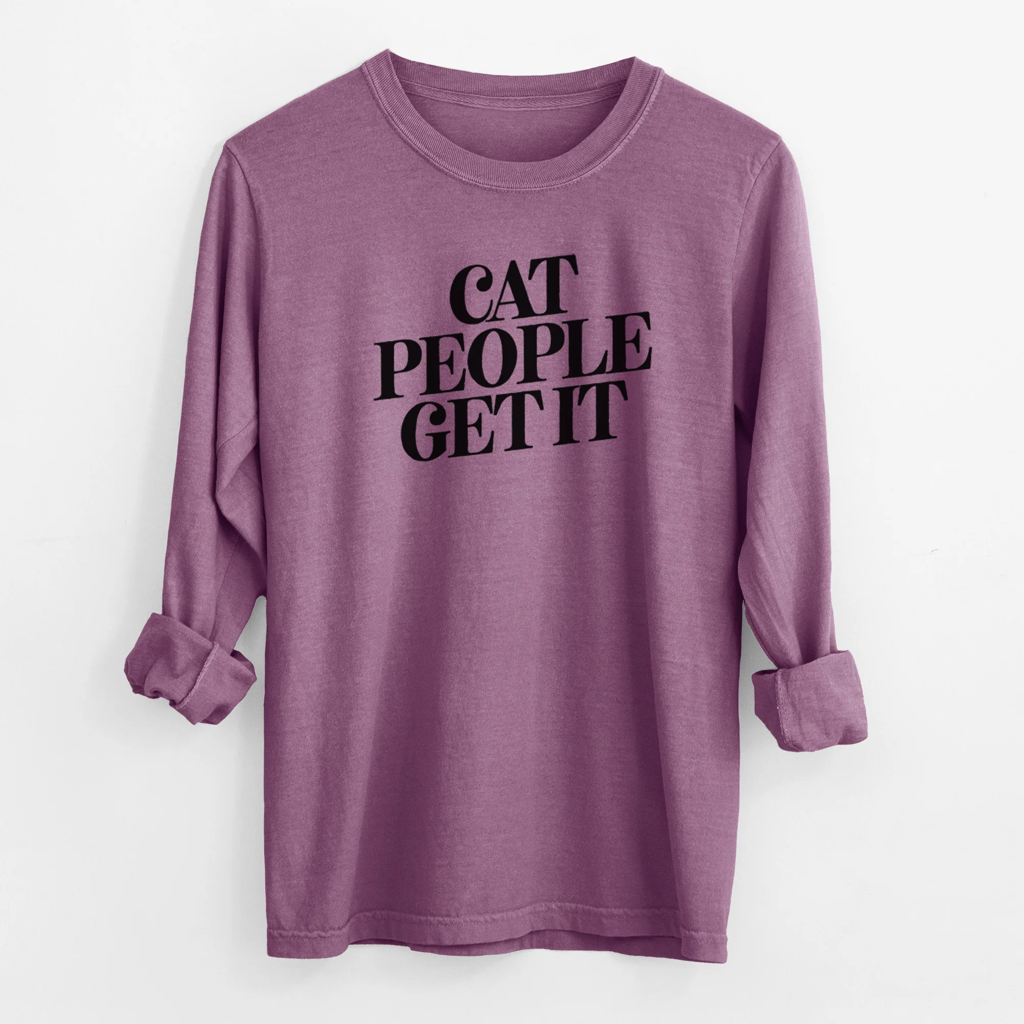 Cat People Get it - Men's Heavyweight 100% Cotton Long Sleeve - Image 10
