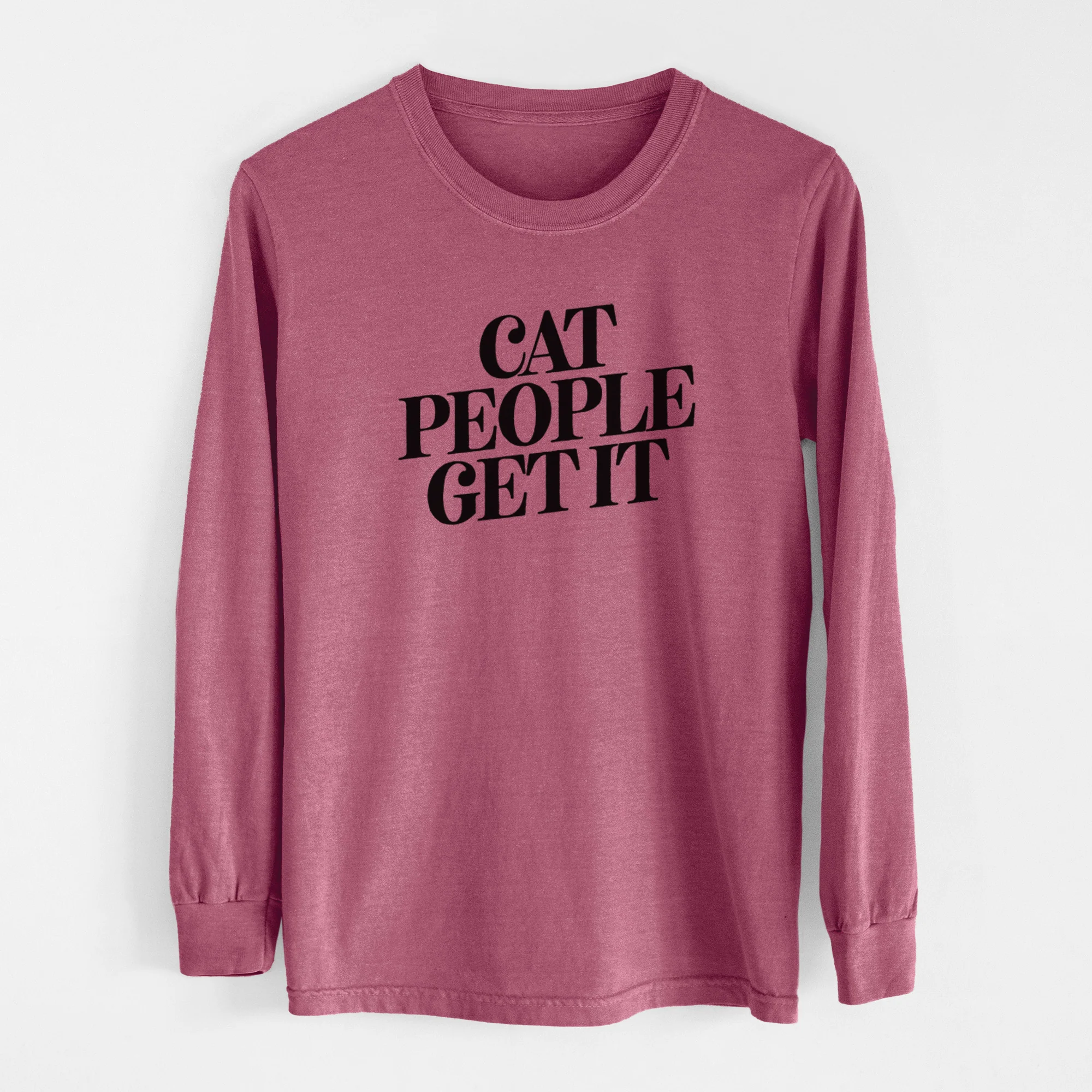 Cat People Get it - Men's Heavyweight 100% Cotton Long Sleeve - Image 11