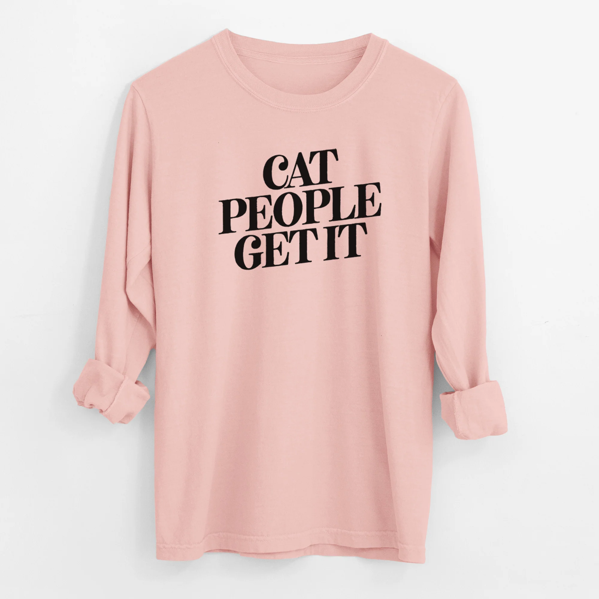 Cat People Get it - Men's Heavyweight 100% Cotton Long Sleeve - Image 12