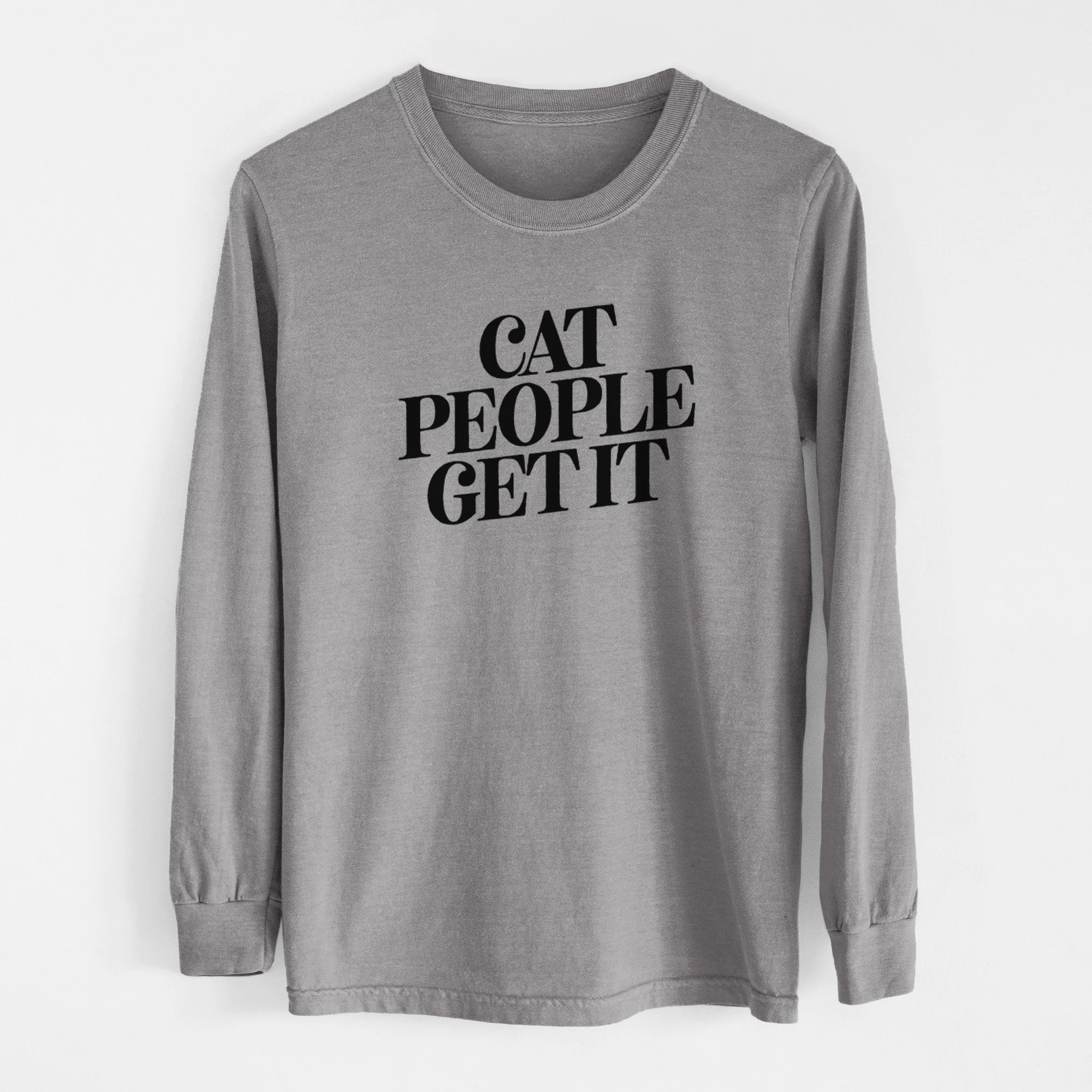 Cat People Get it - Men's Heavyweight 100% Cotton Long Sleeve - Image 7