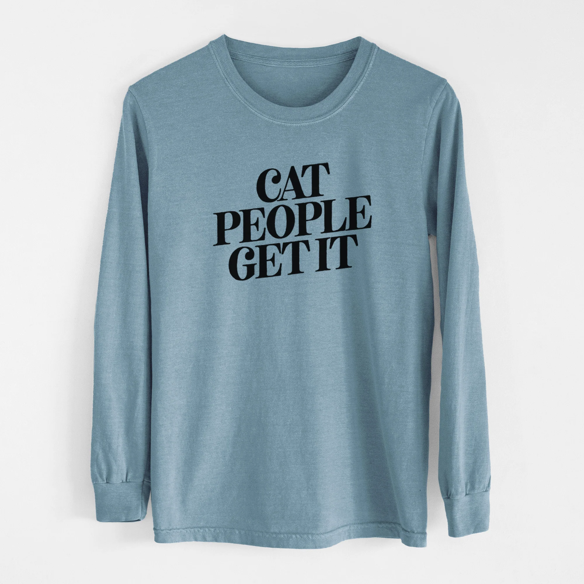 Cat People Get it - Men's Heavyweight 100% Cotton Long Sleeve - Image 8