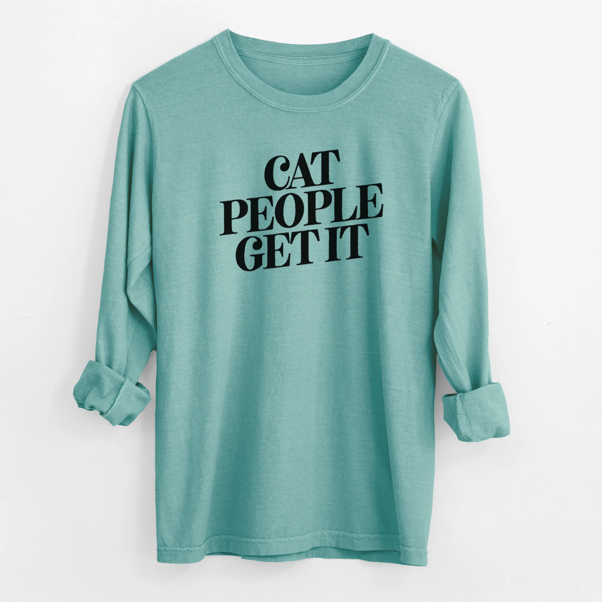 Cat People Get it - Men's Heavyweight 100% Cotton Long Sleeve - Image 9