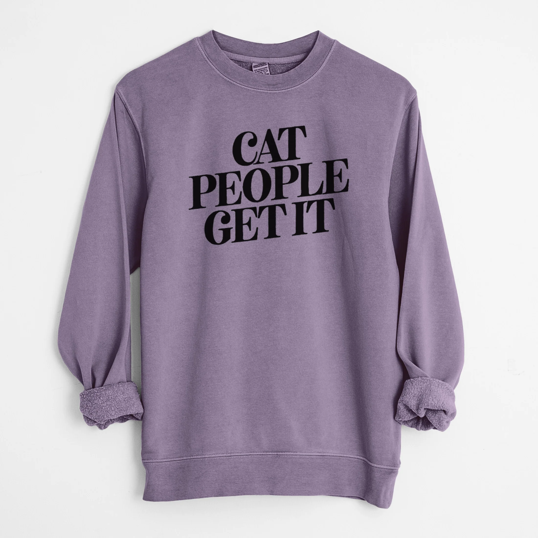 Cat People Get it - Unisex Pigment Dyed Crew Sweatshirt - Image 9