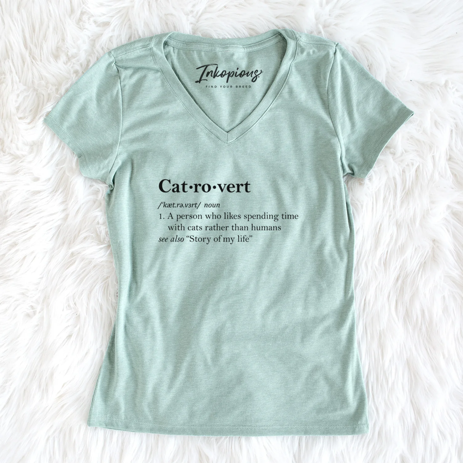 Catrovert Definition - Women's Perfect V-neck Shirt - Image 2