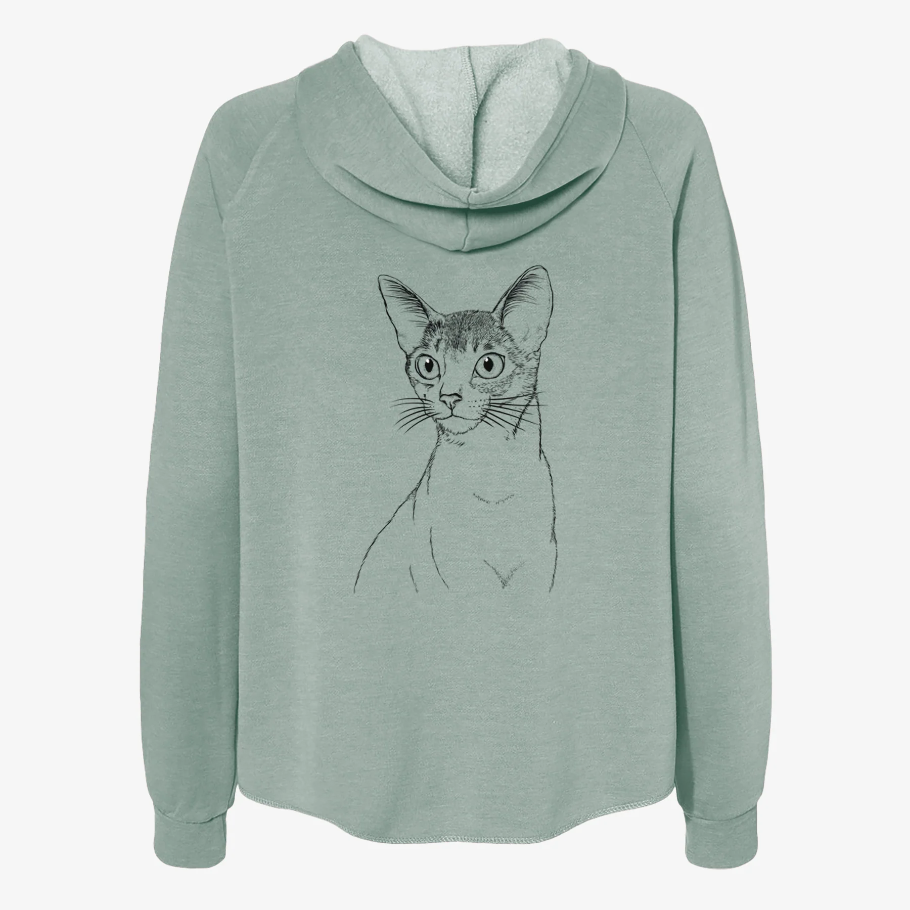 Cedric the Abyssinian Cat - Women's Cali Wave Zip-Up Sweatshirt - Image 4