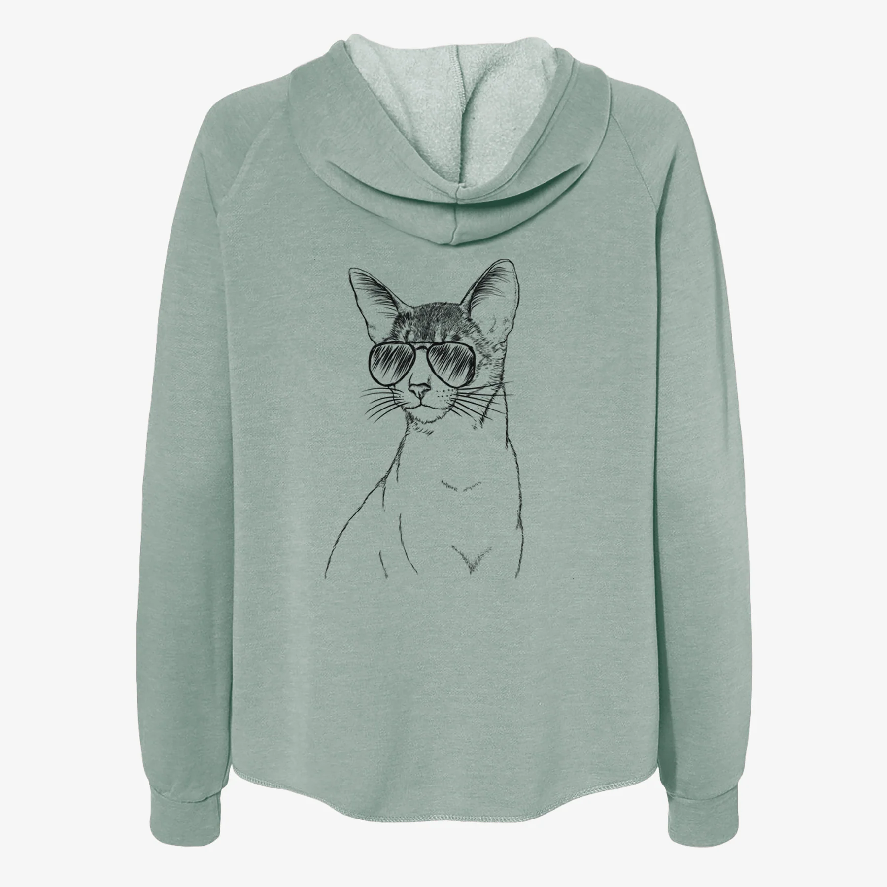 Cedric the Abyssinian Cat - Women's Cali Wave Zip-Up Sweatshirt - Image 7