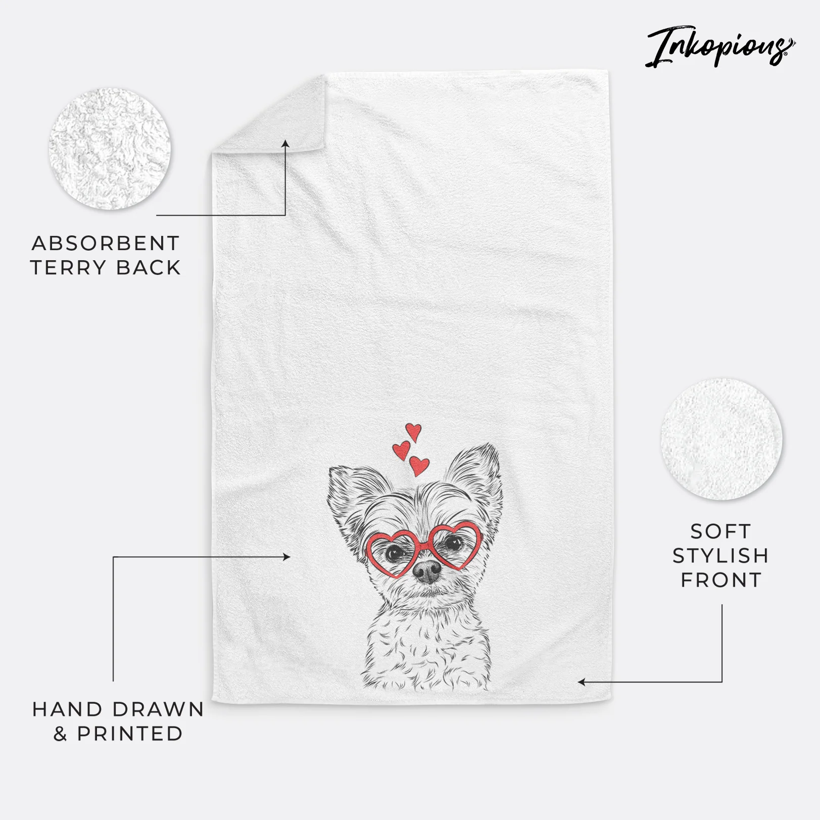 Chance the Yapper the Yorkshire Terrier Decorative Hand Towel - Image 18