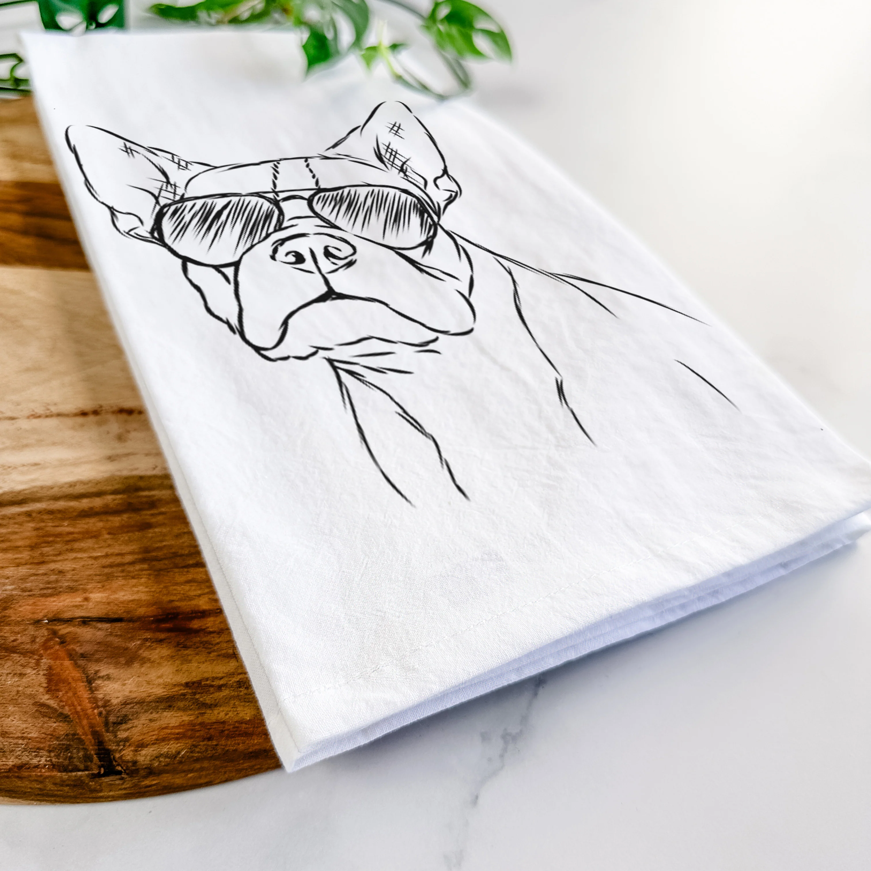 Charles the Boston Terrier Tea Towel - Image 6
