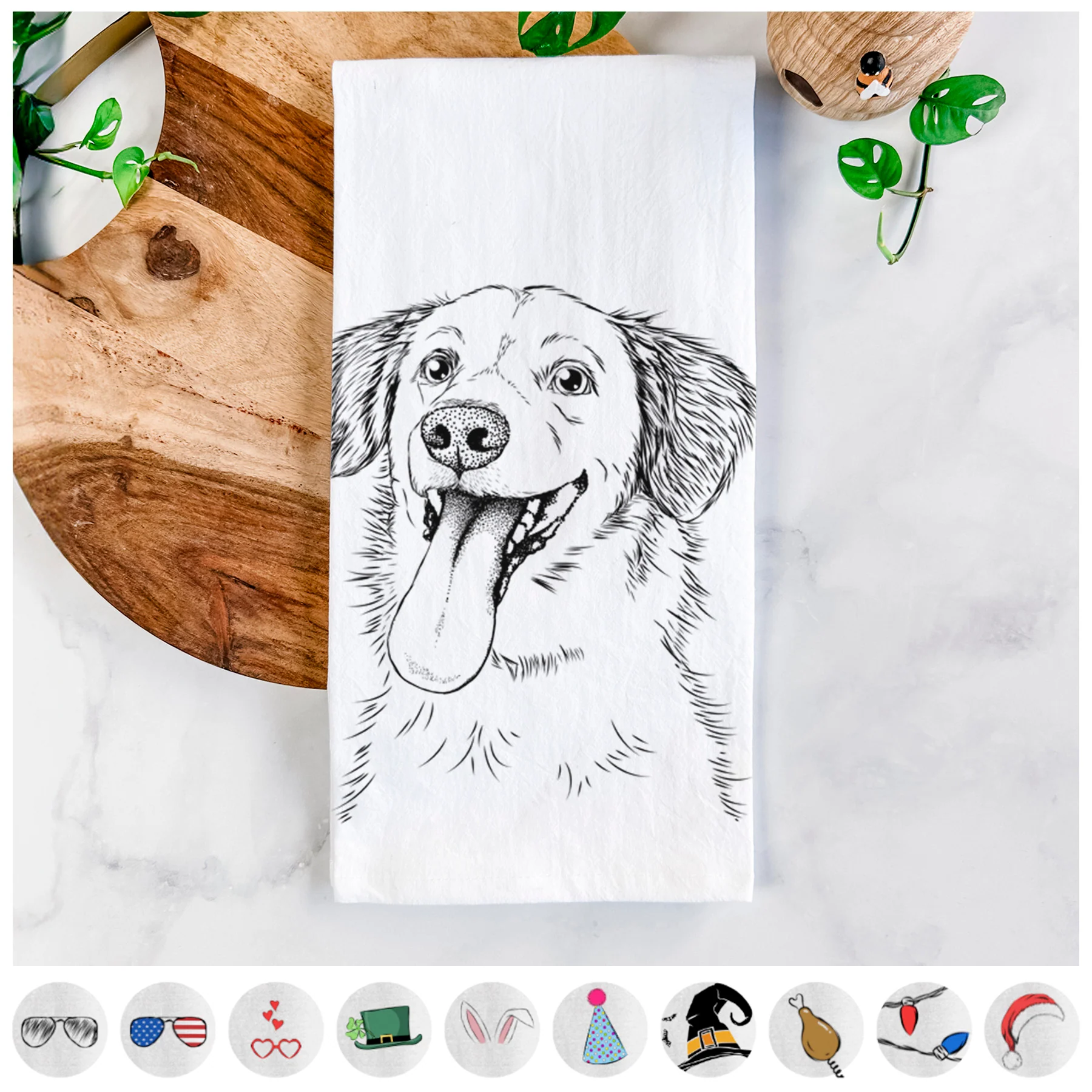 Charles Xavier the Mixed Breed Tea Towel