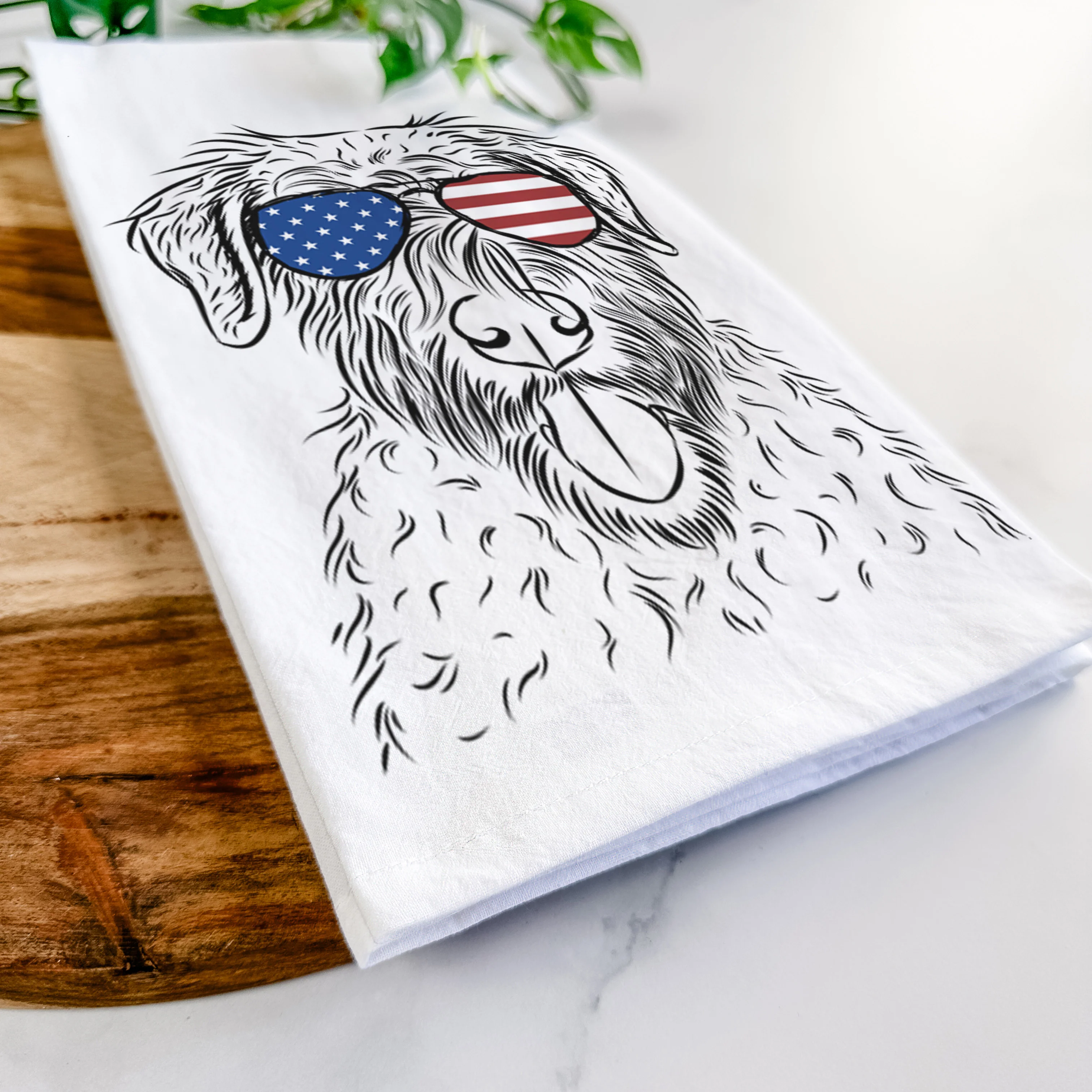 Chester the Soft Coated Wheaten Terrier Tea Towel - Image 12