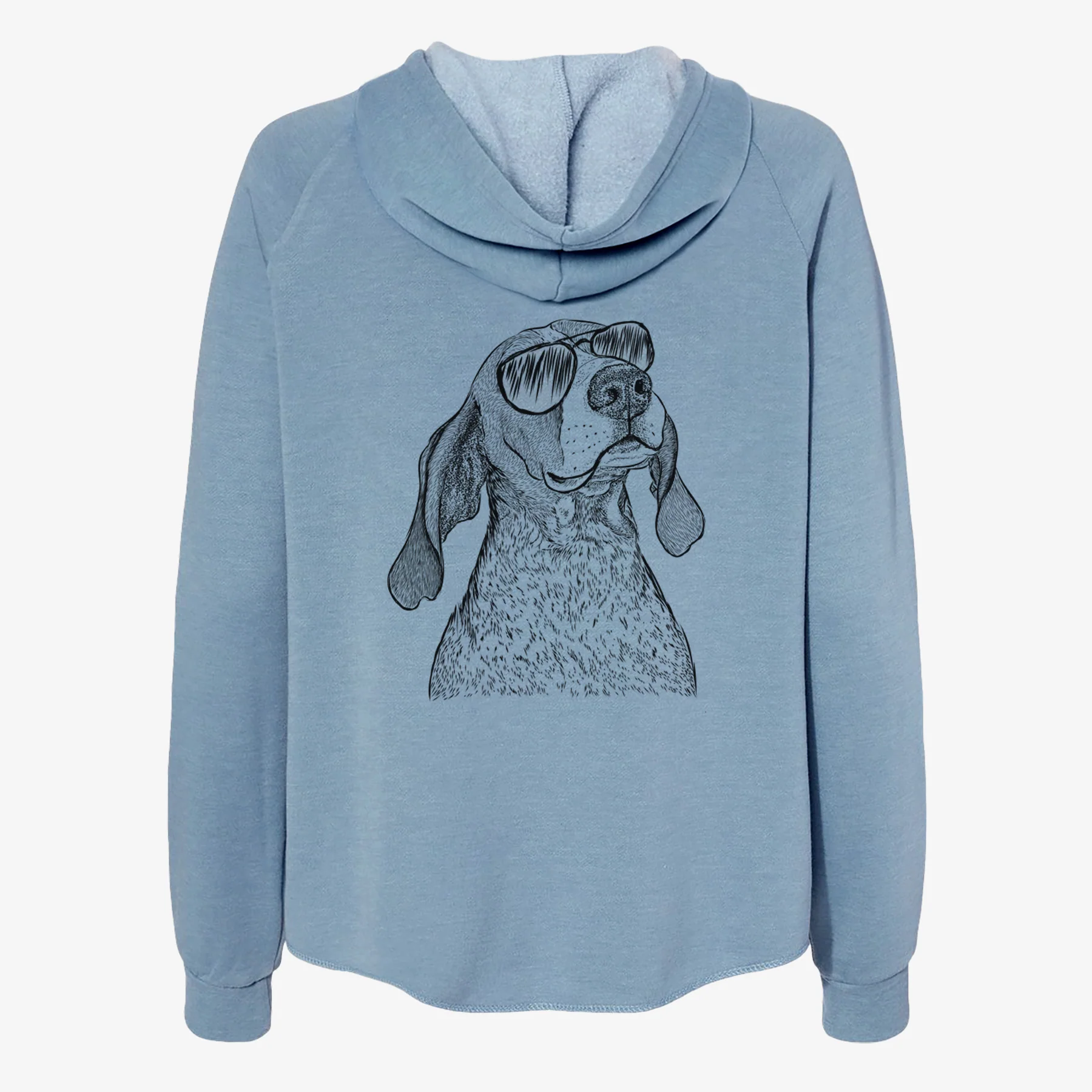Chester the Red Tick Coonhound - Women's Cali Wave Zip-Up Sweatshirt - Image 9