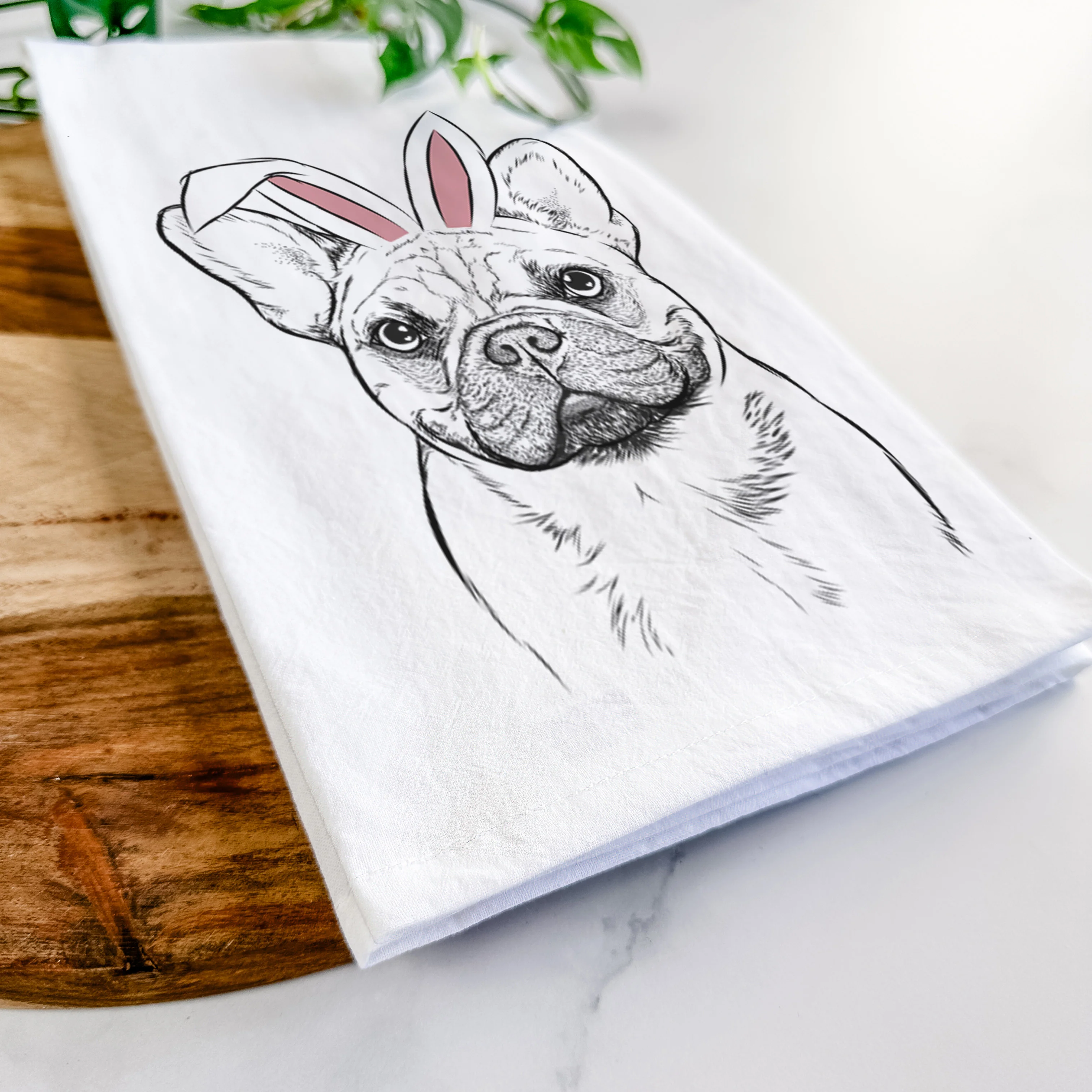Chew Chew the French Bulldog Tea Towel - Image 14