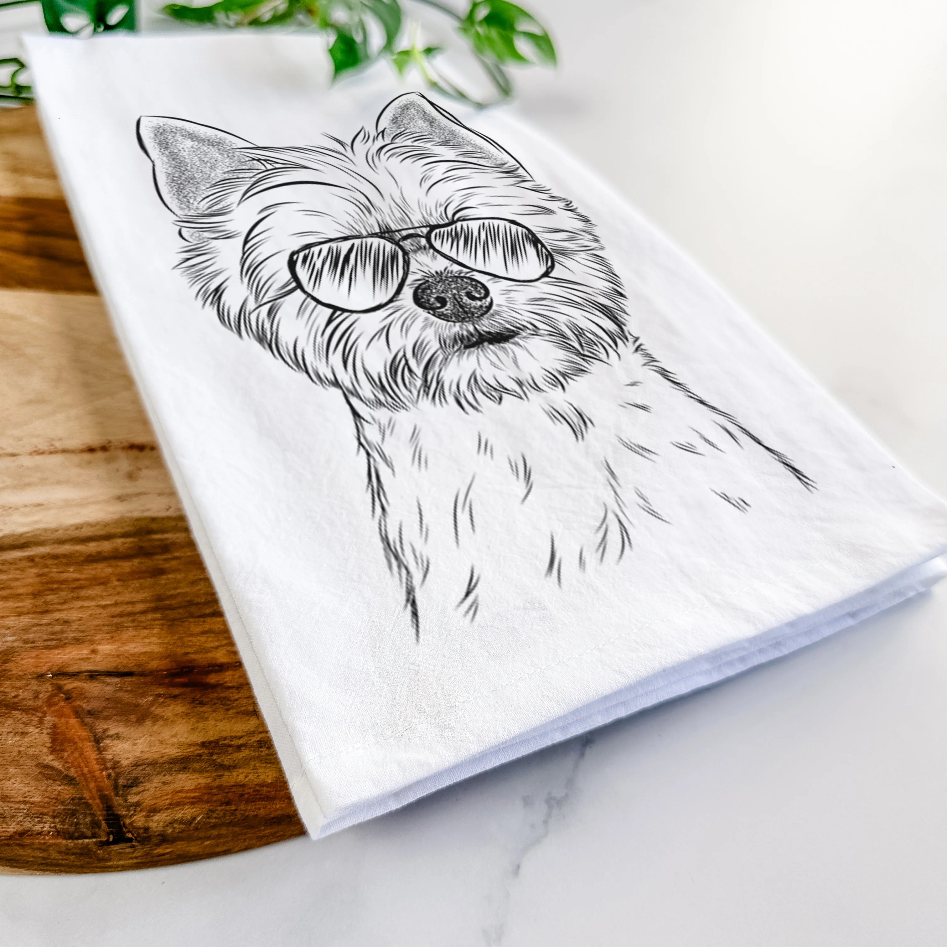 Chewy the Yorkshire Terrier Tea Towel - Image 6