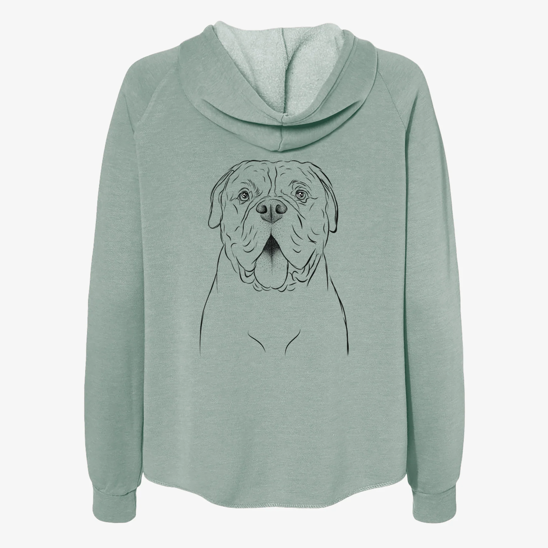 Chief the Boxer Bulldog Mix - Women's Cali Wave Zip-Up Sweatshirt - Image 4