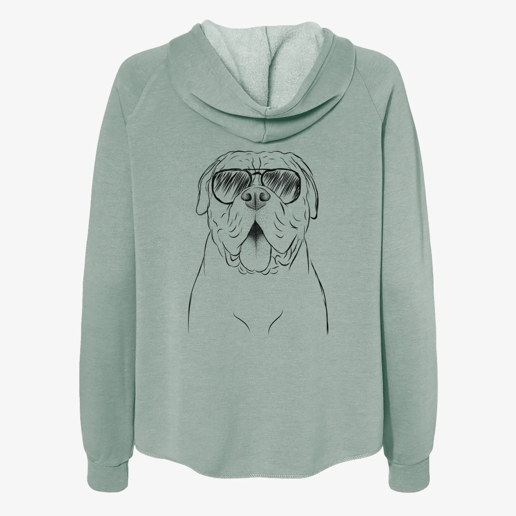 Chief the Boxer Bulldog Mix - Women's Cali Wave Zip-Up Sweatshirt - Image 7