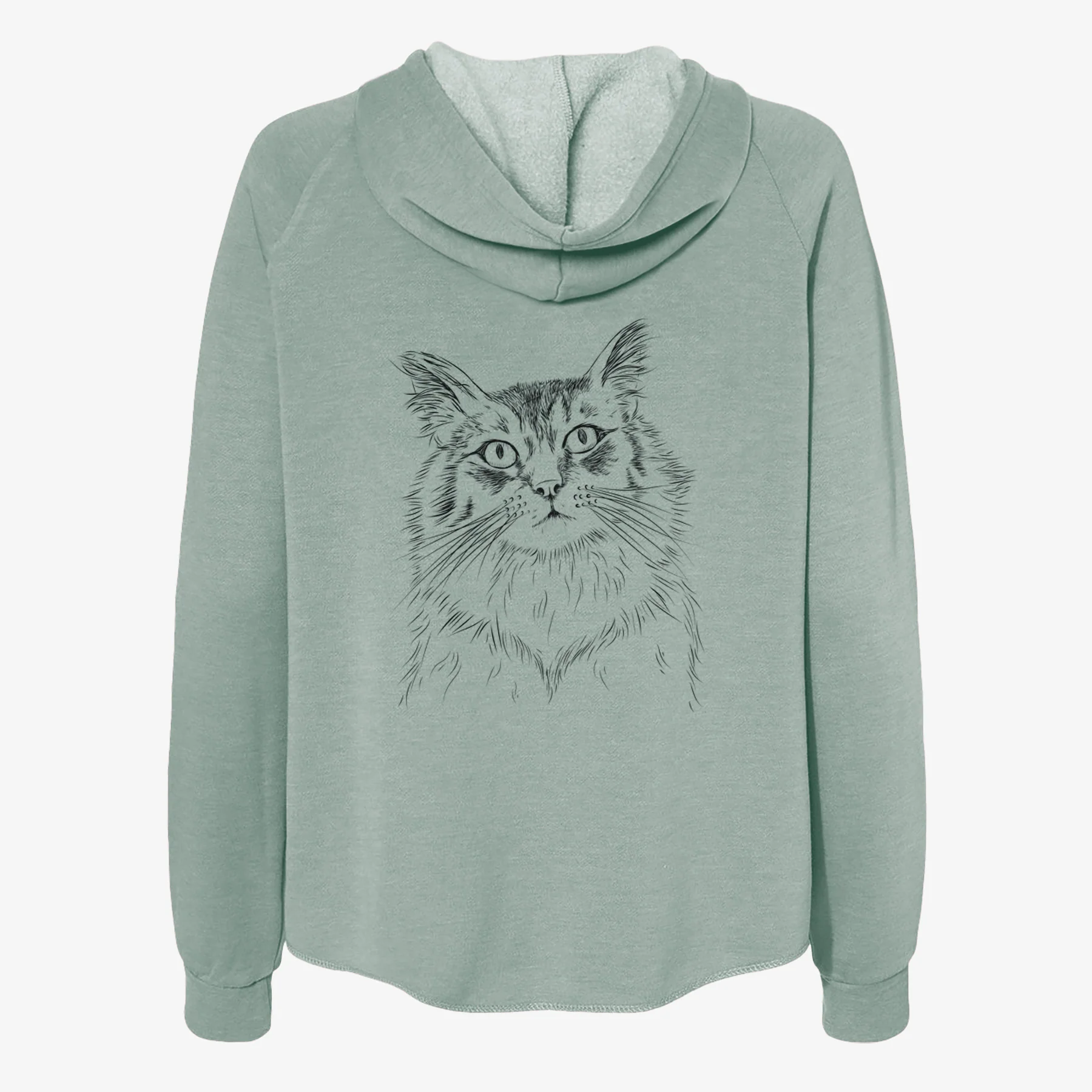Chloe the Tabby Cat - Women's Cali Wave Zip-Up Sweatshirt - Image 4