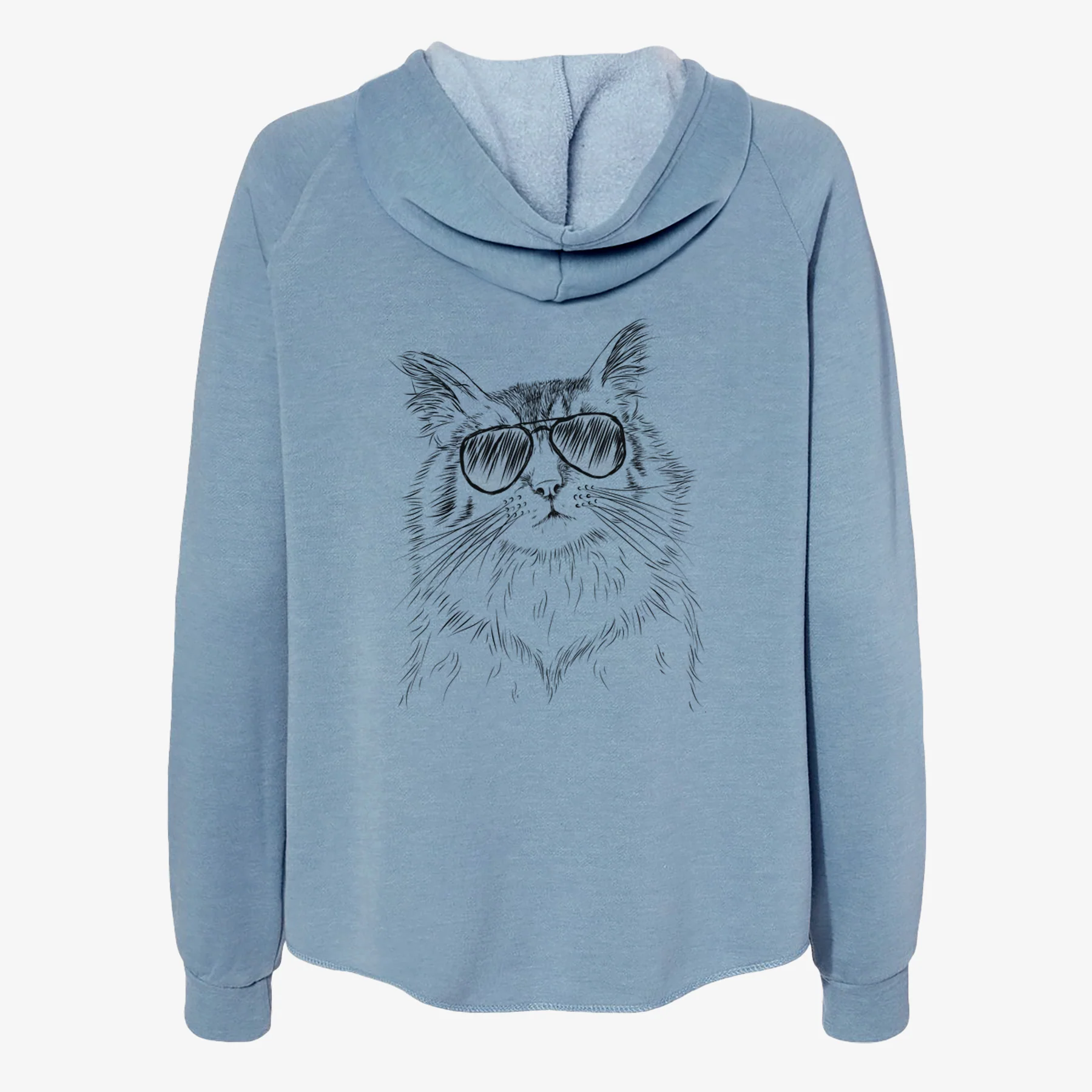 Chloe the Tabby Cat - Women's Cali Wave Zip-Up Sweatshirt - Image 9